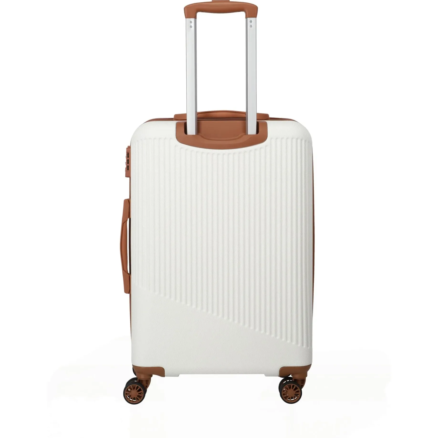 Bali - 4-Rollen-Trolley M 67 cm (weiß/cognac)