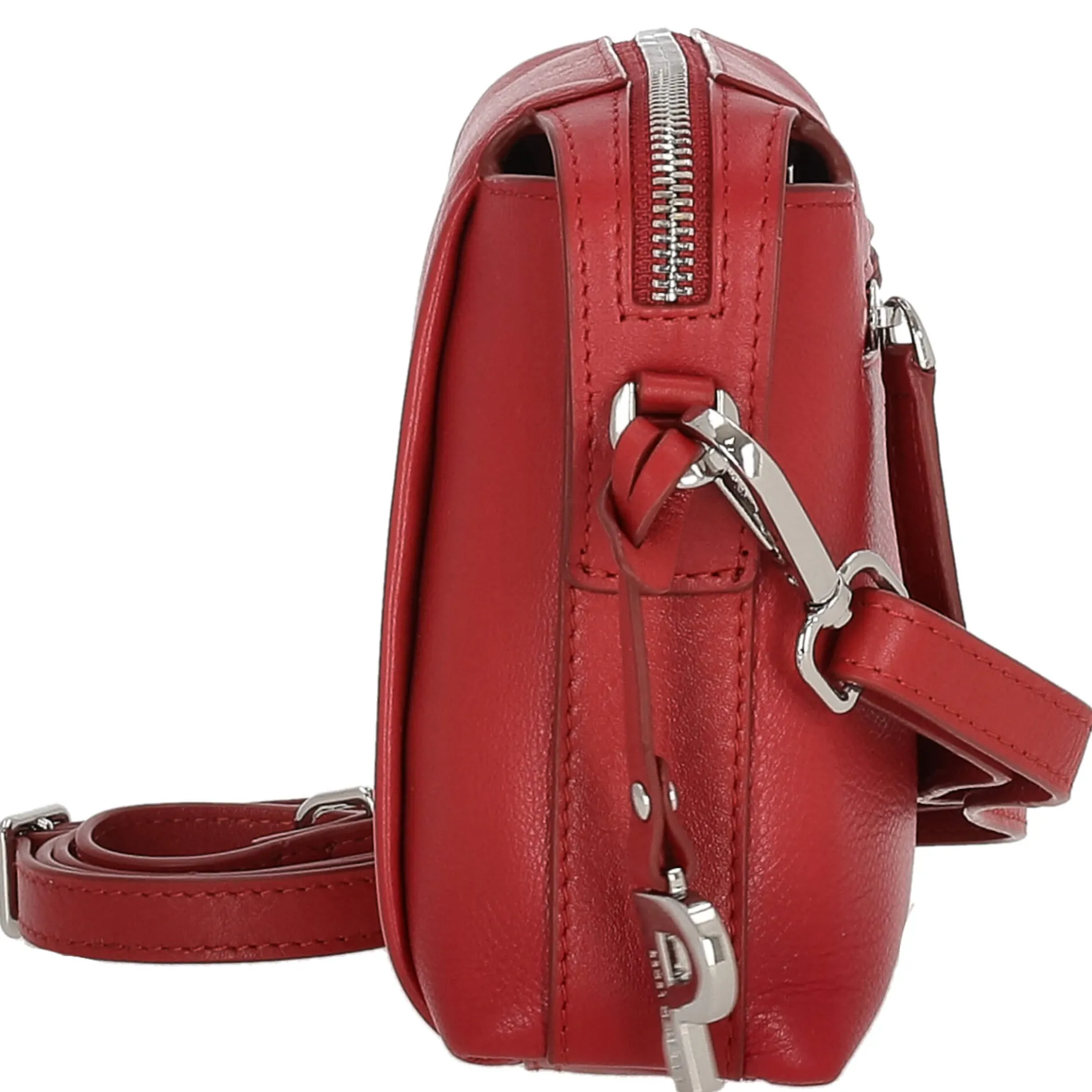 Bali - Schultertasche 22 cm Rindleder (rot)