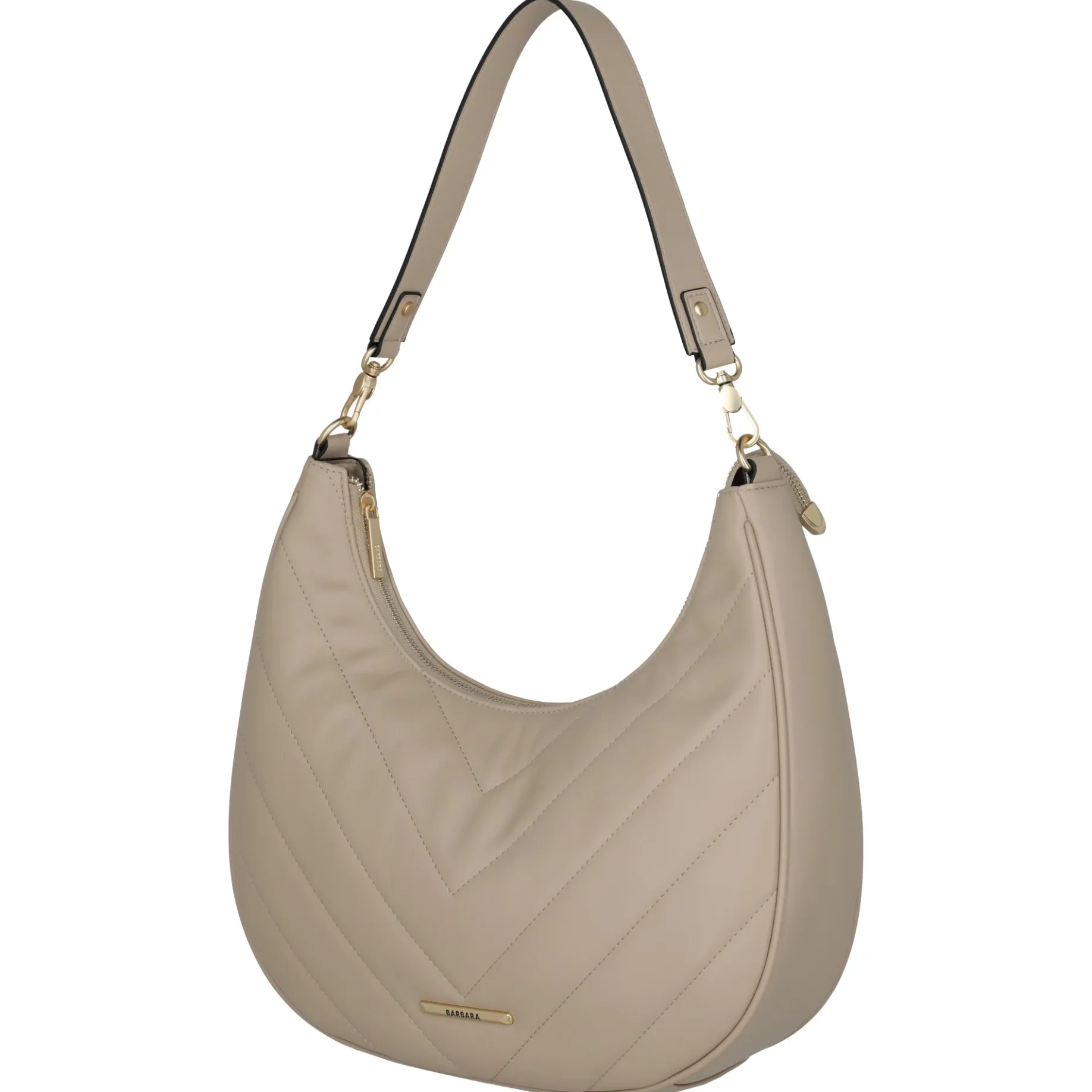 BARBARA Cozy Hobo Bag - Schultertasche 35 cm (sand)