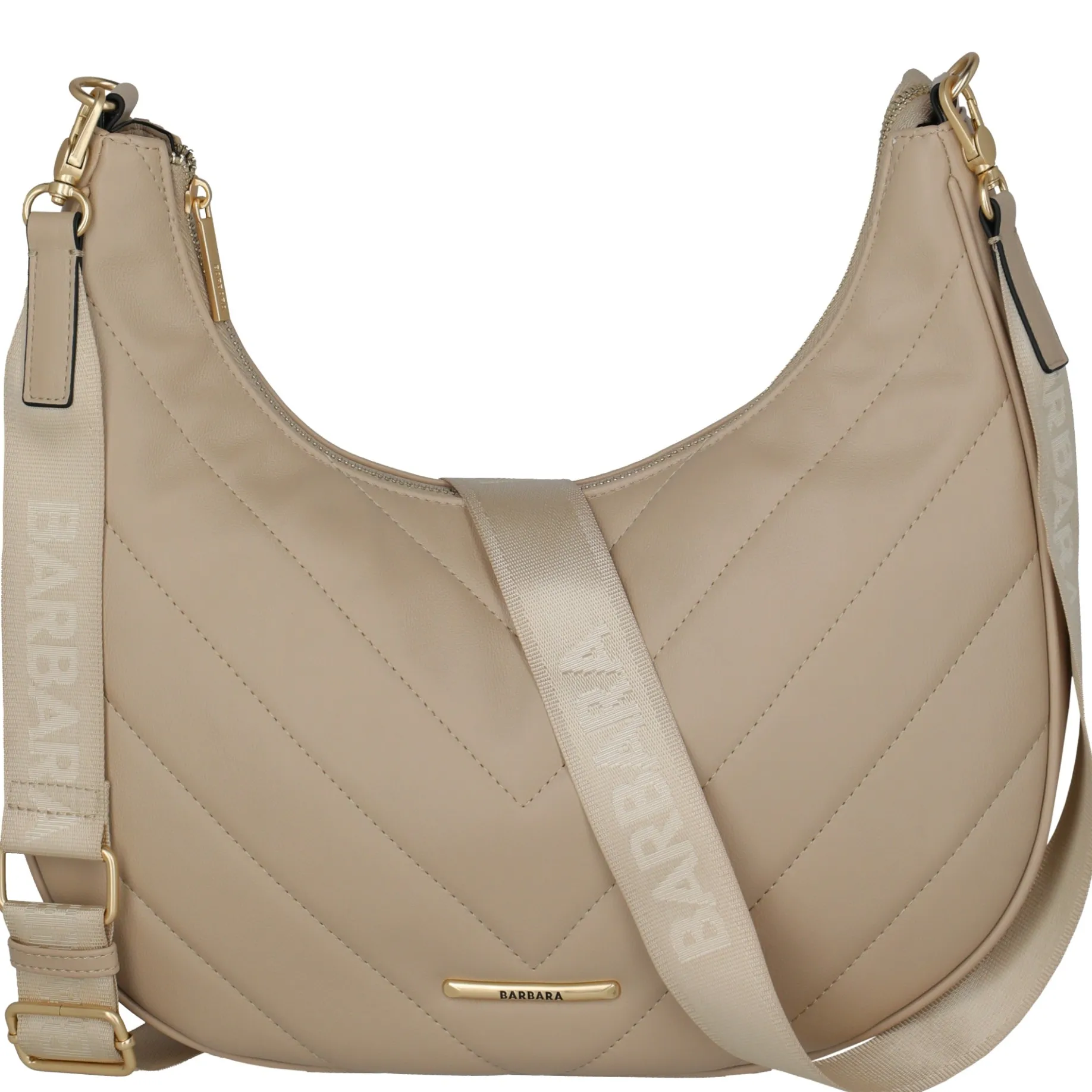 BARBARA Cozy Hobo Bag - Schultertasche 35 cm (sand)
