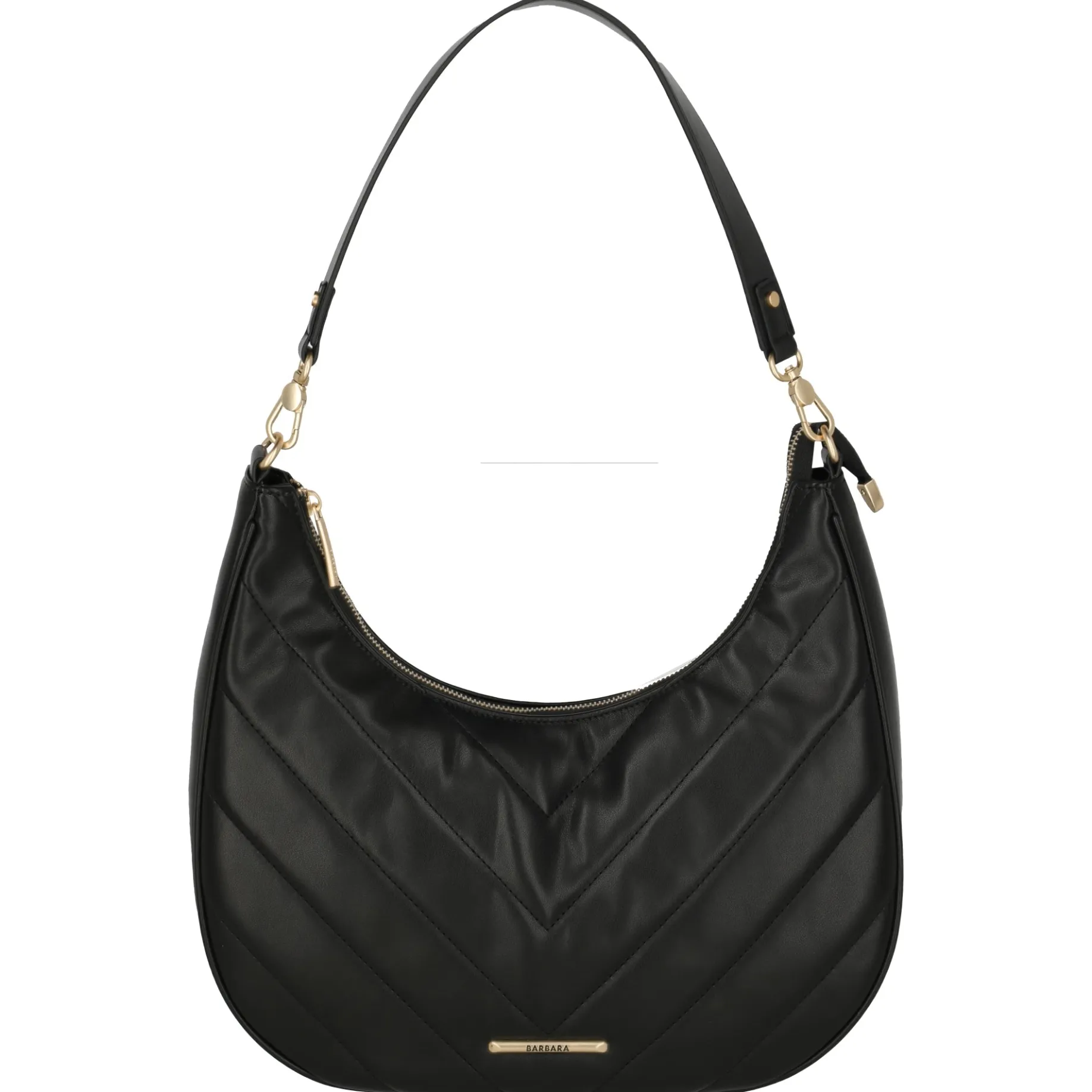 BARBARA Cozy Hobo Bag - Schultertasche 35 cm (schwarz)