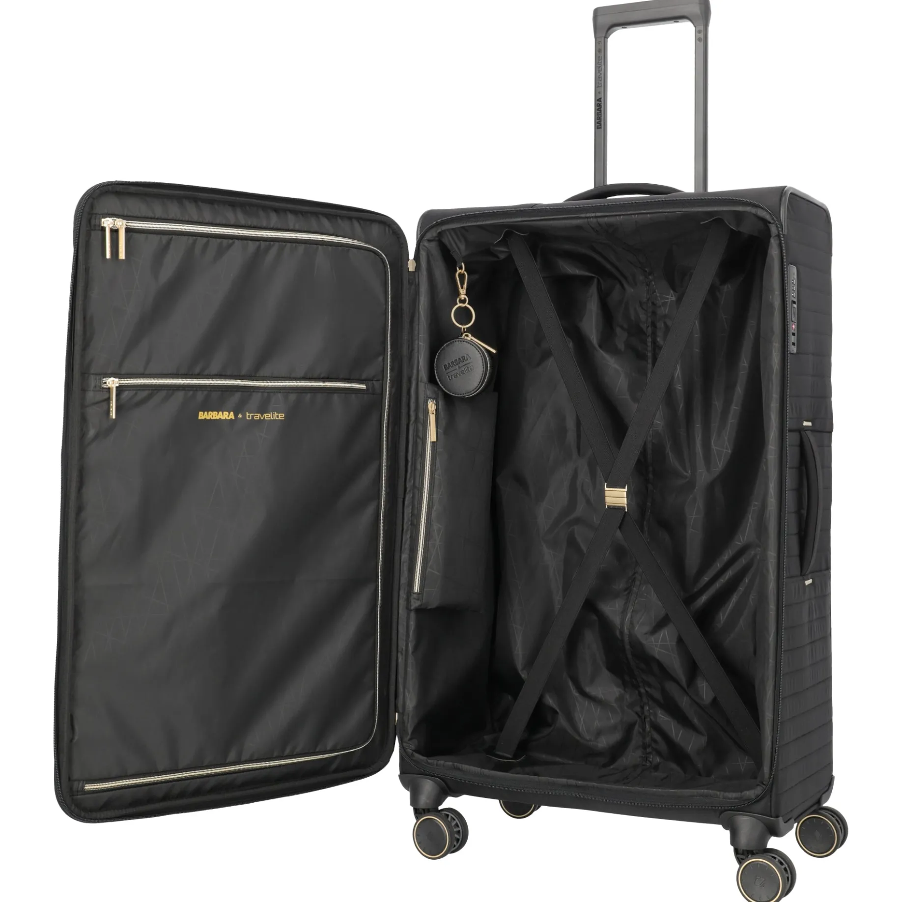 BARBARA Stepp - 4-Rollen-Trolley L 80 cm (schwarz, 80 cm)