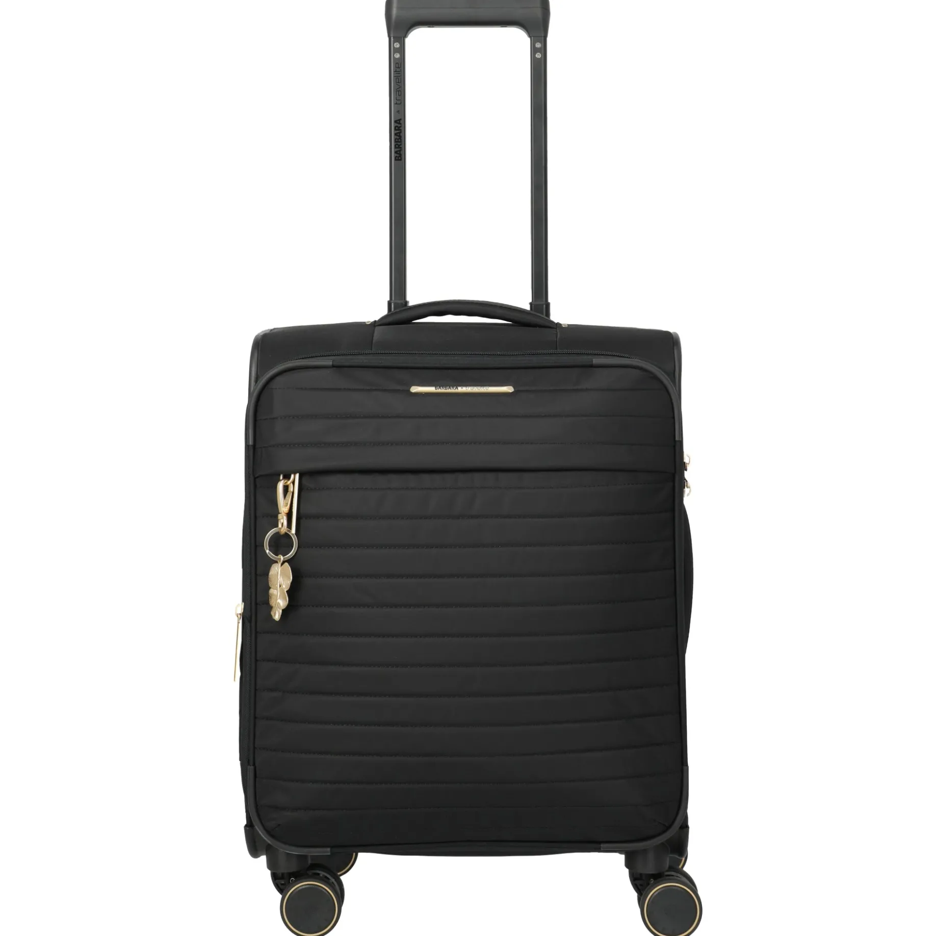 BARBARA Stepp - 4-Rollen-Trolley S 55 cm erw. (schwarz, 55 cm)