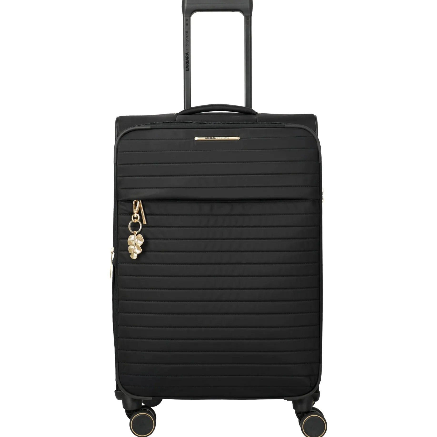 BARBARA Stepp - 4-Rollen-Trolley M 68 cm erw. (schwarz, 68 cm)