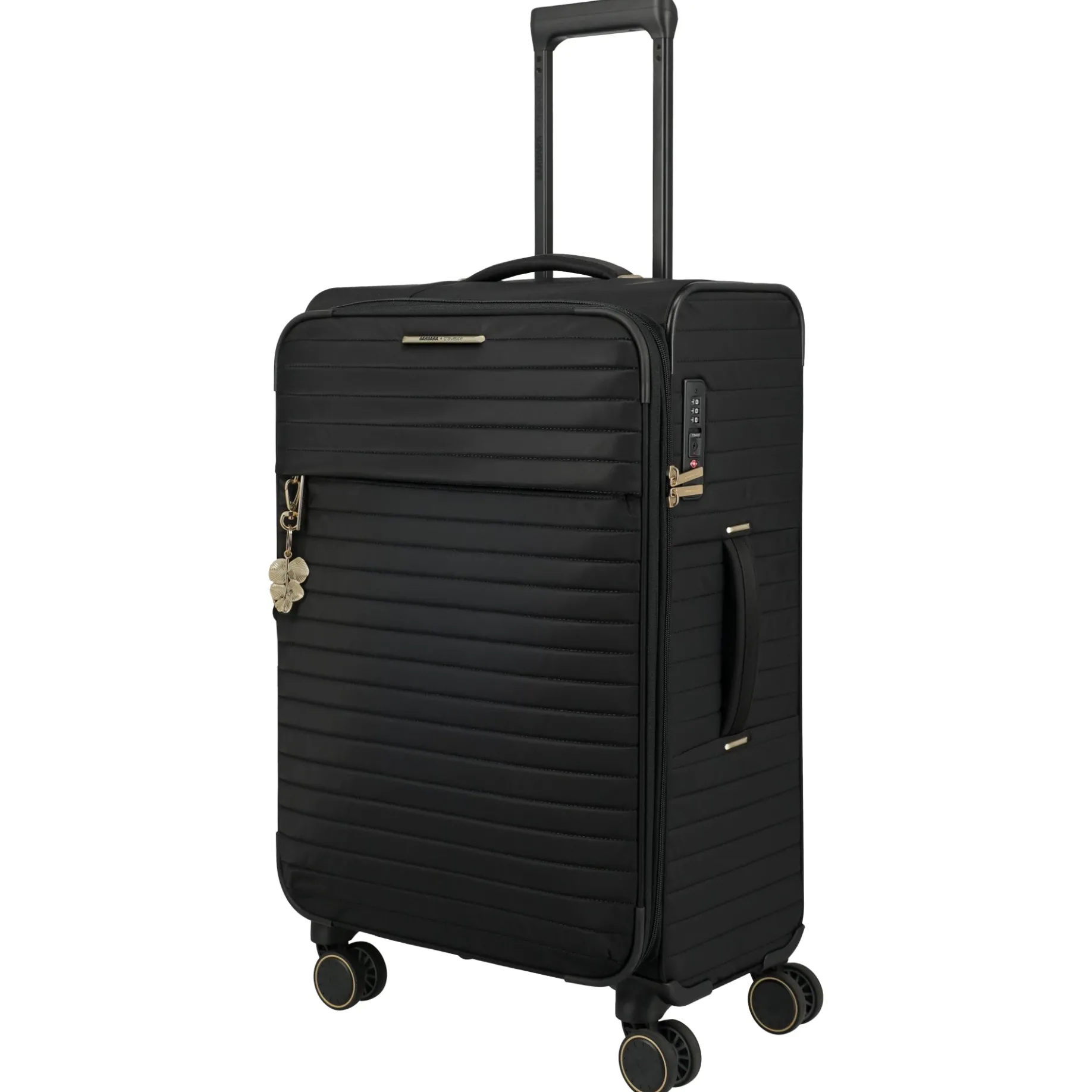 BARBARA Stepp - 4-Rollen-Trolley M 68 cm erw. (schwarz, 68 cm)