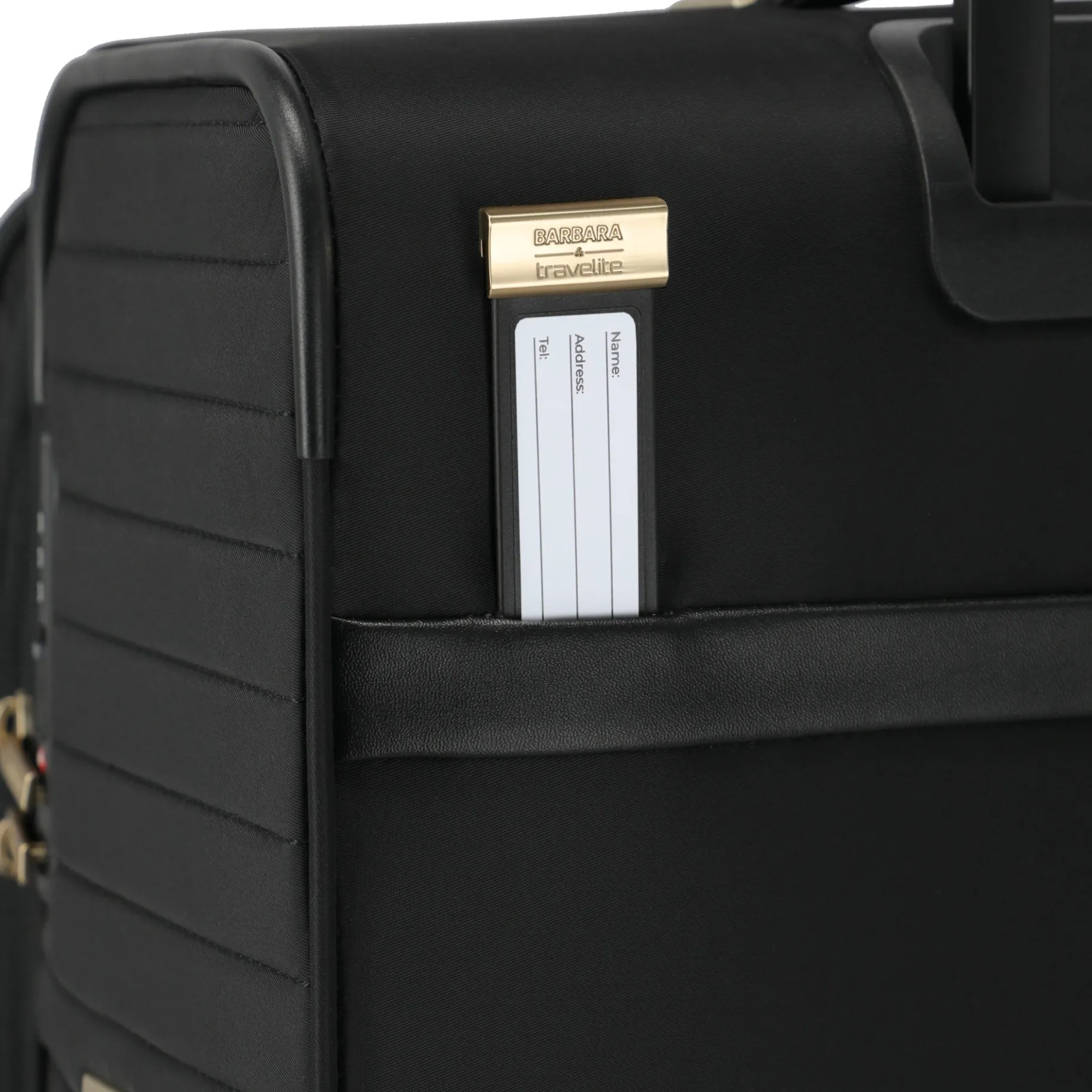 BARBARA Stepp - 4-Rollen-Trolley M 68 cm erw. (schwarz, 68 cm)