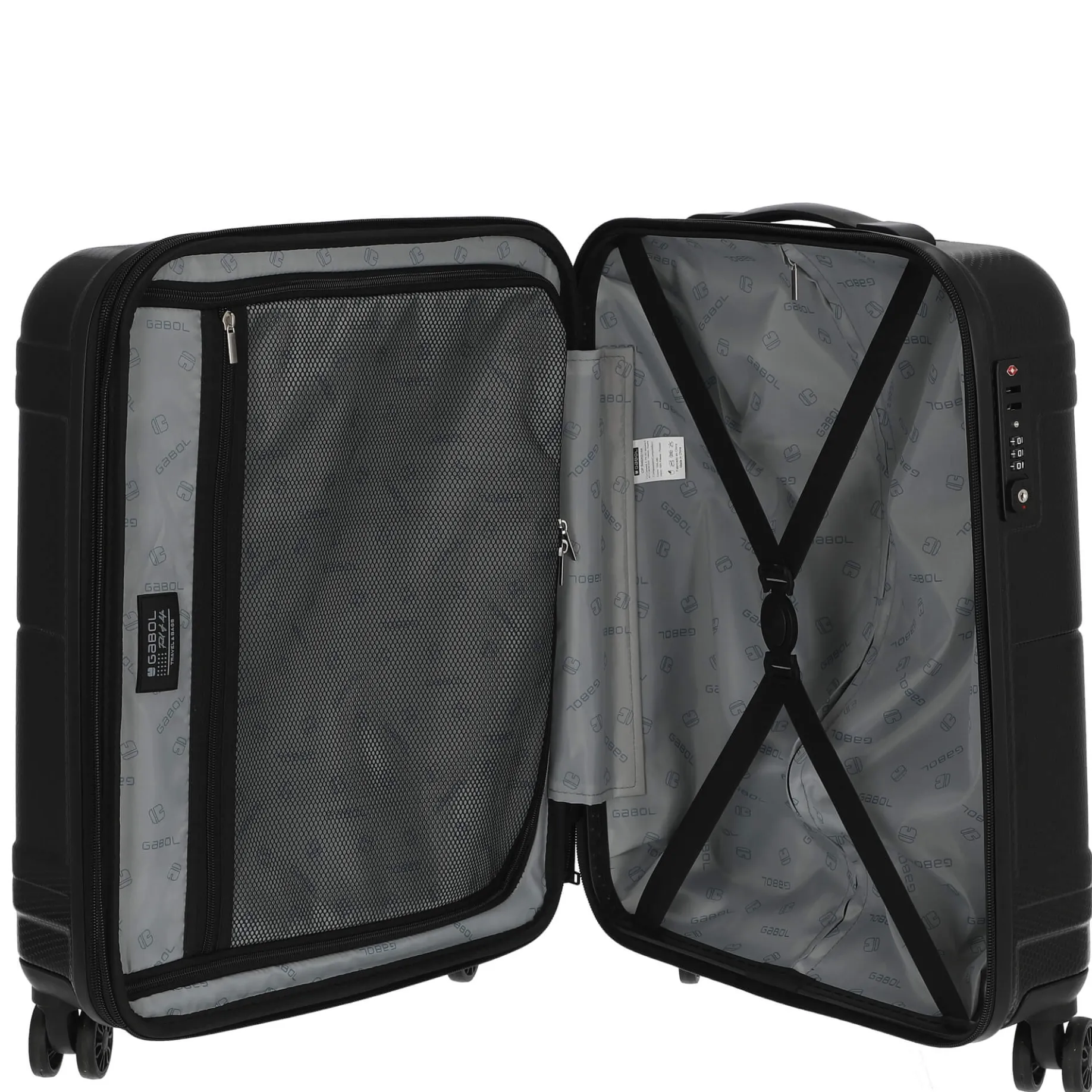 Bari - 4-Rollen-Kabinentrolley S 55 cm erw. (negra)