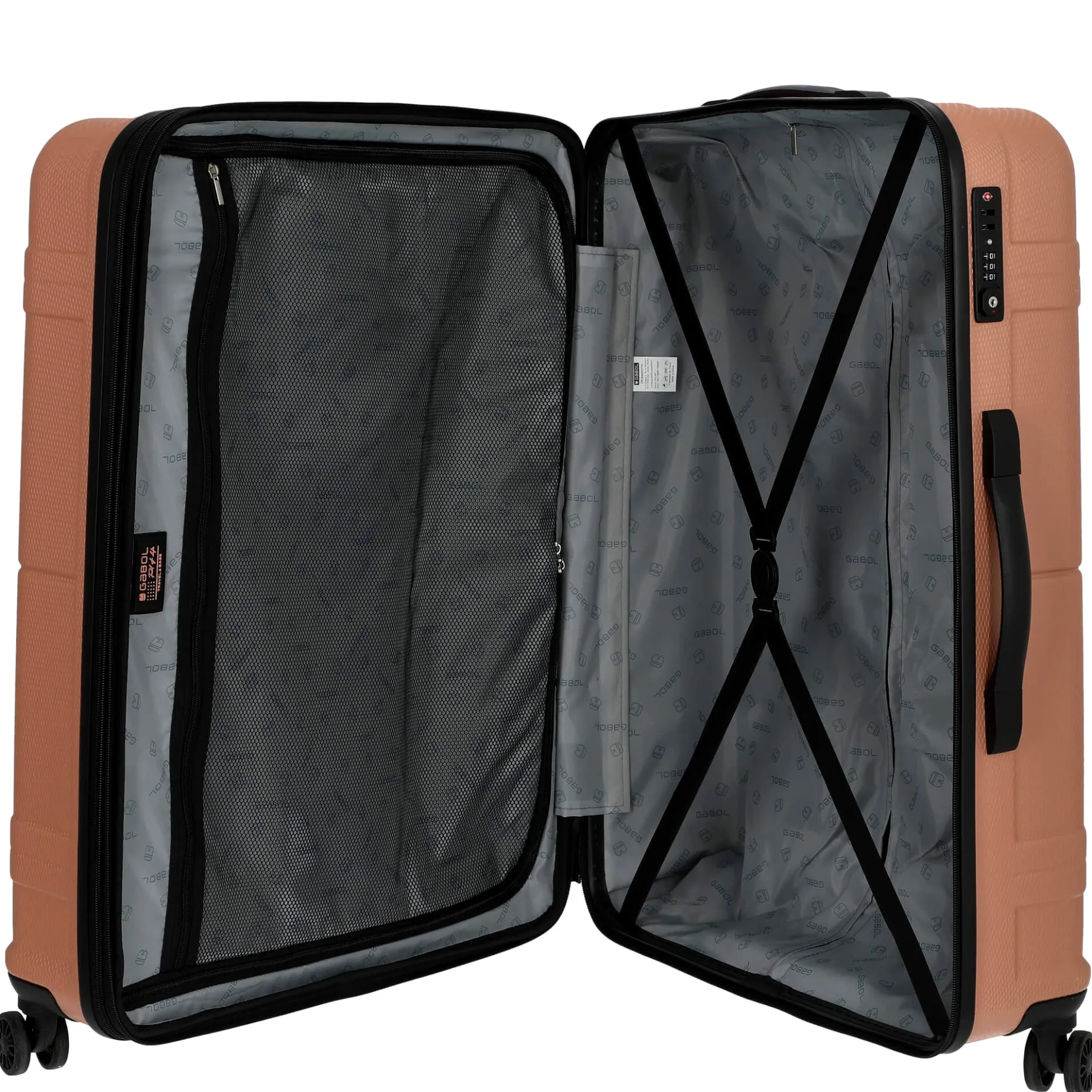 Bari - 4-Rollen-Trolley Set 3tlg. S/M/L erw. (rosa)
