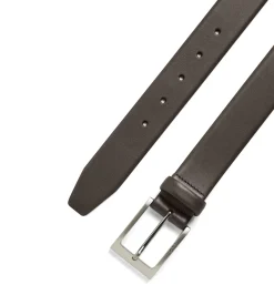 Barnabie - Ledergürtel mit Dornschließe 3.5 cm (dark brown, 110)