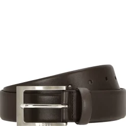 Barnabie - Ledergürtel mit Dornschließe 3.5 cm (dark brown, 90)