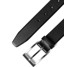 Barnabie - Ledergürtel mit Dornschließe 3.5 cm (black, 100)