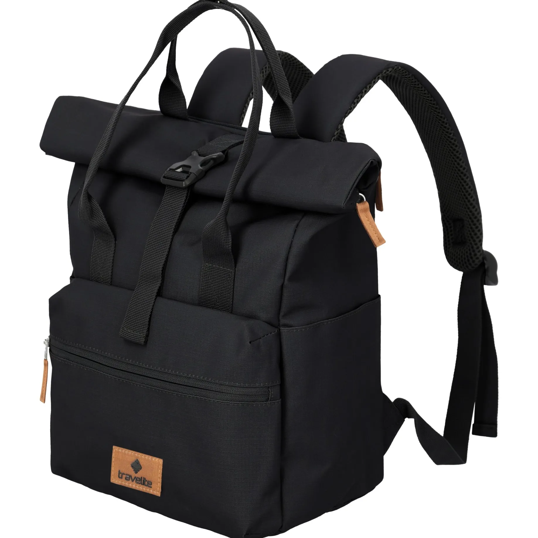 Basics Short Handle - Rolltop Rucksack 46 cm erw. (black)