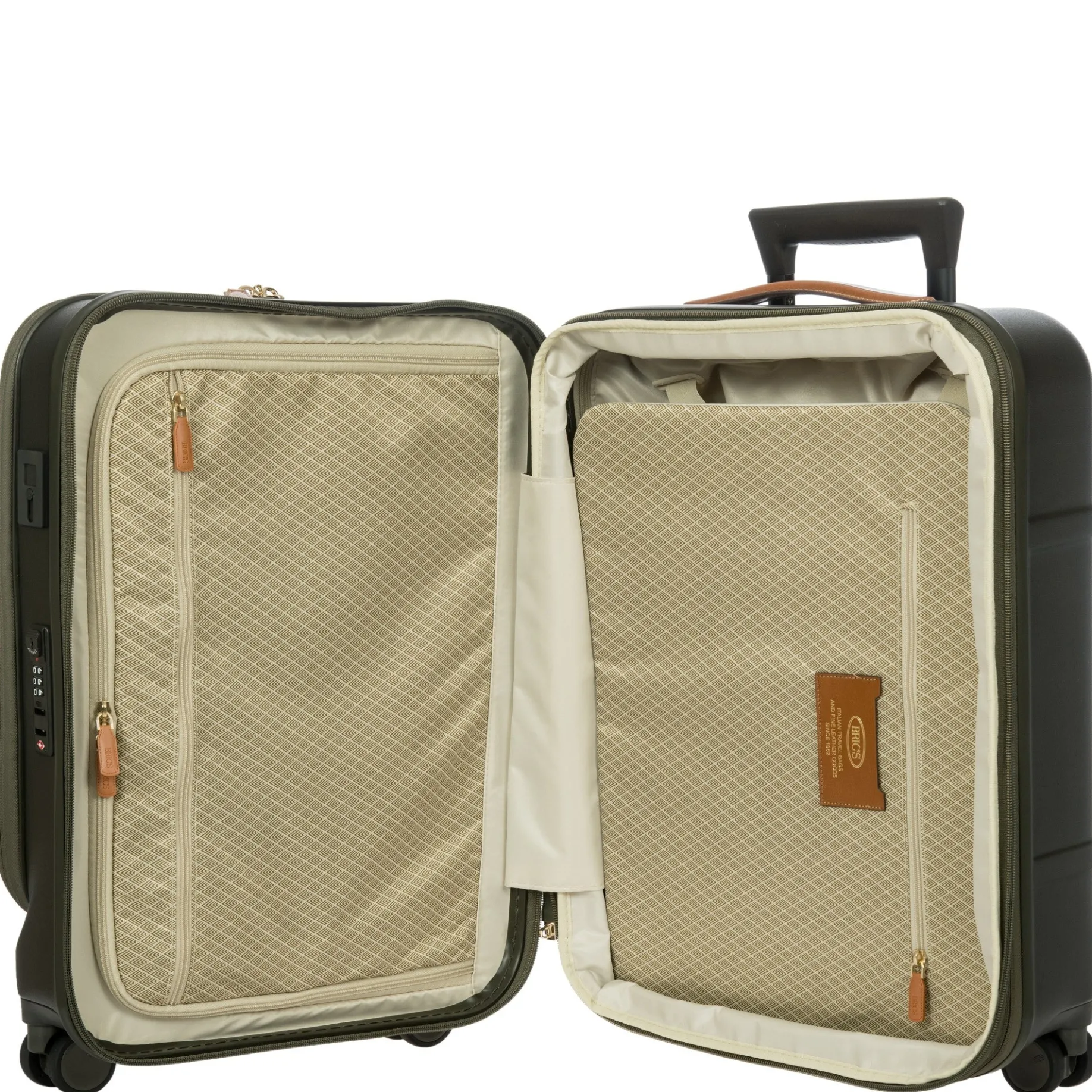 Bellagio - 4-Rollen-Kabinentrolley mit Vortasche 55 cm erw. recycelt (olive)