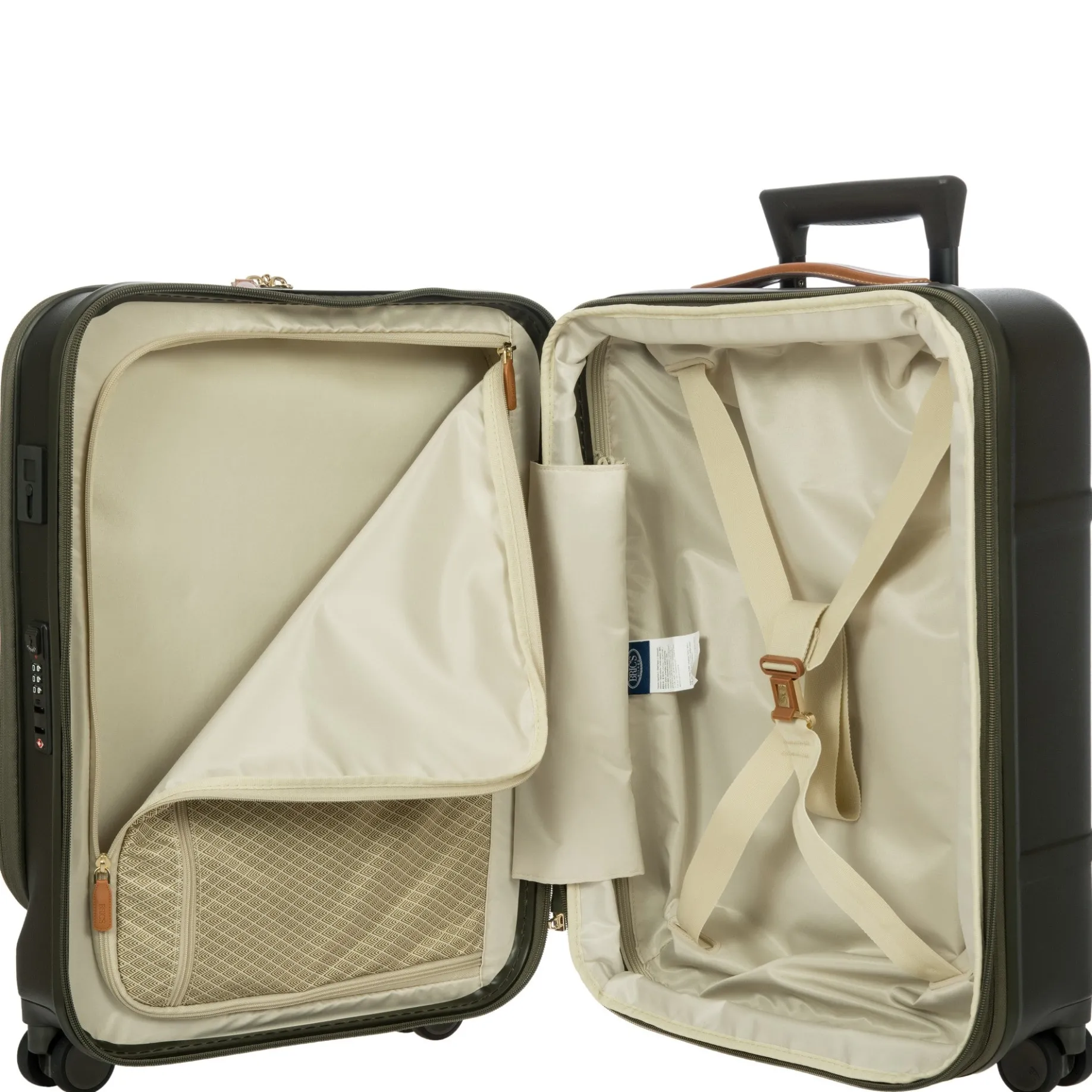 Bellagio - 4-Rollen-Kabinentrolley mit Vortasche 55 cm erw. recycelt (olive)