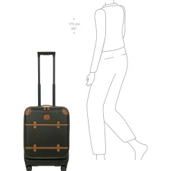 Bellagio - 4-Rollen-Kabinentrolley mit Vortasche 55 cm erw. recycelt (olive)
