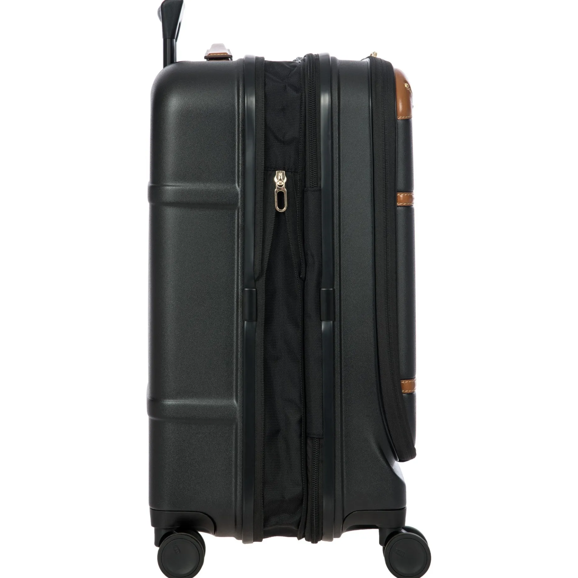 Bellagio - 4-Rollen-Kabinentrolley mit Vortasche 55 cm erw. recycelt (black/tan)