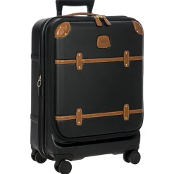 Bellagio - 4-Rollen-Kabinentrolley mit Vortasche 55 cm erw. recycelt (black/tan)