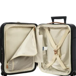 Bellagio - 4-Rollen-Kabinentrolley mit Vortasche 55 cm erw. recycelt (black/tan)