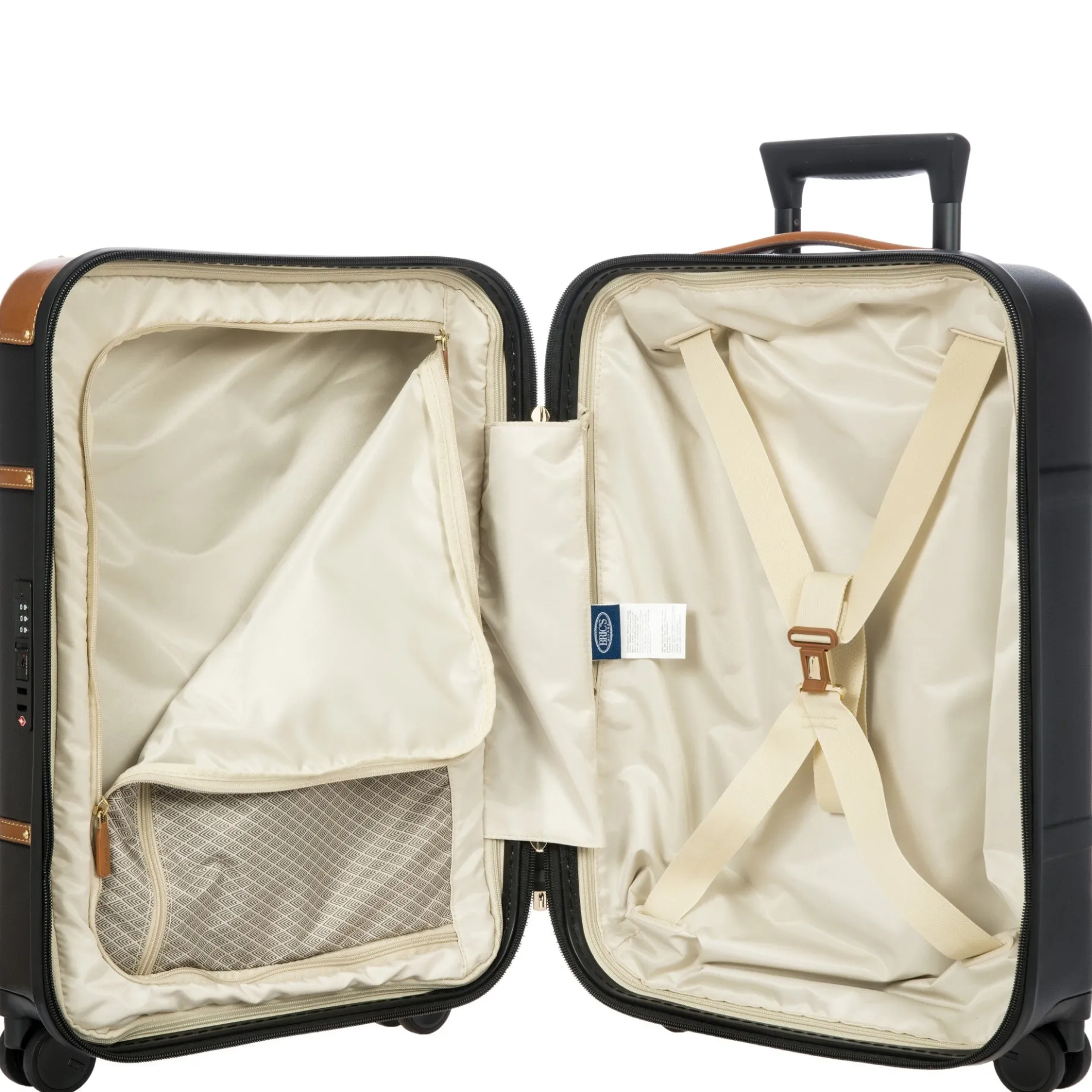Bellagio - 4-Rollen-Kabinentrolley 55 cm recycelt (black/tan)