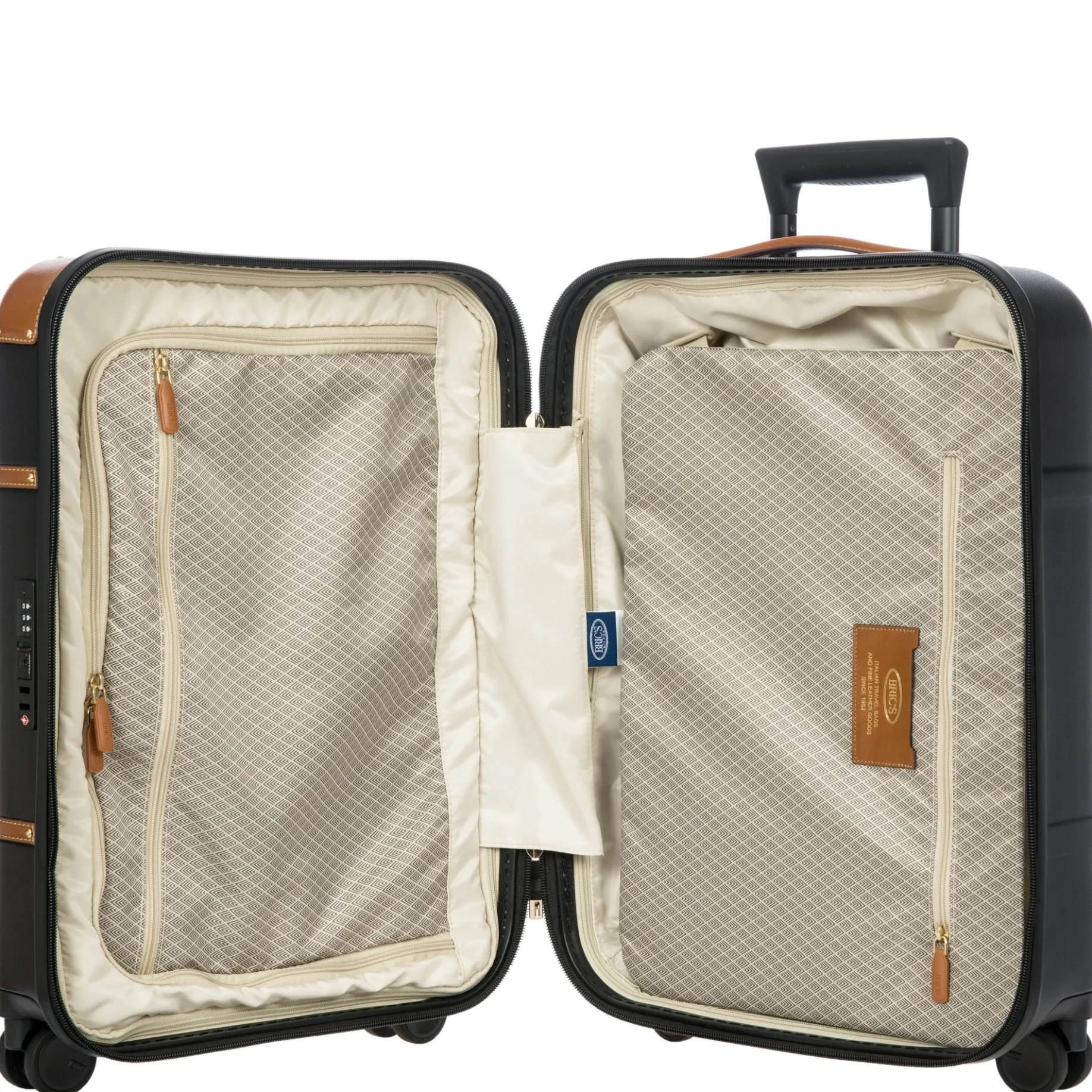 Bellagio - 4-Rollen-Kabinentrolley 55 cm recycelt (black/tan)