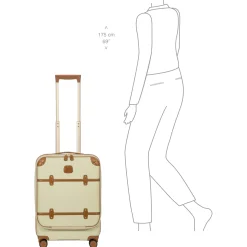 Bellagio - 4-Rollen-Kabinentrolley mit Vortasche 55 cm erw. recycelt (cream)