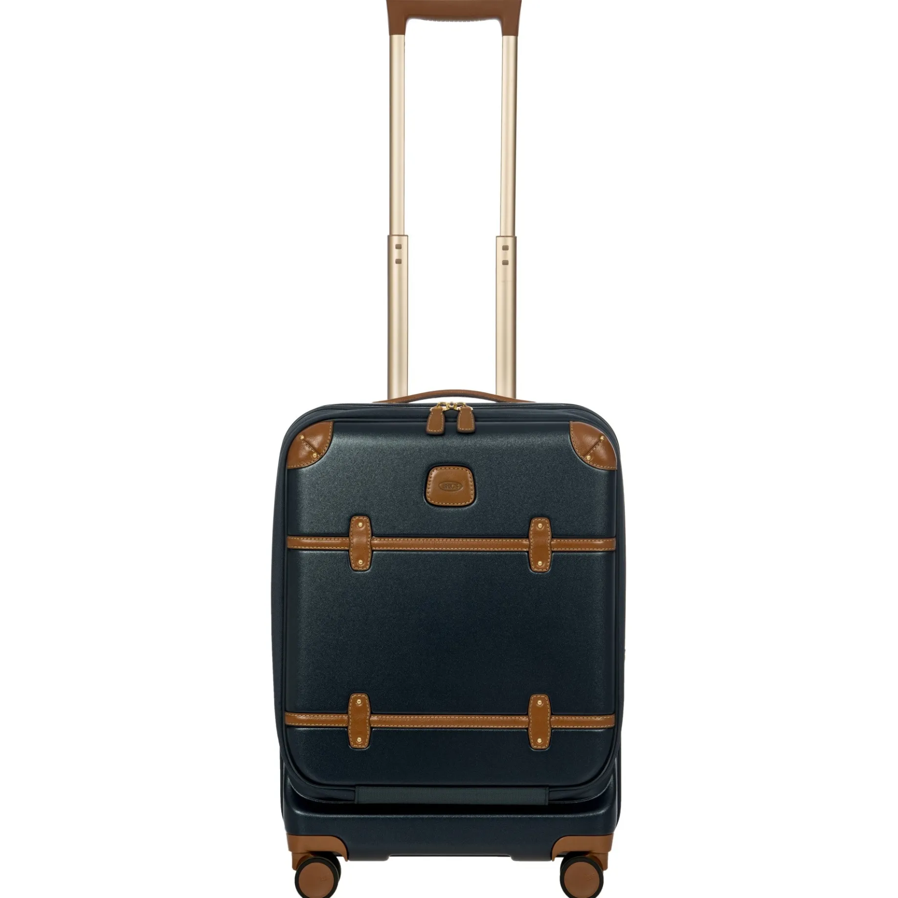 Bellagio - 4-Rollen-Kabinentrolley mit Vortasche 55 cm erw. recycelt (blue/tan)