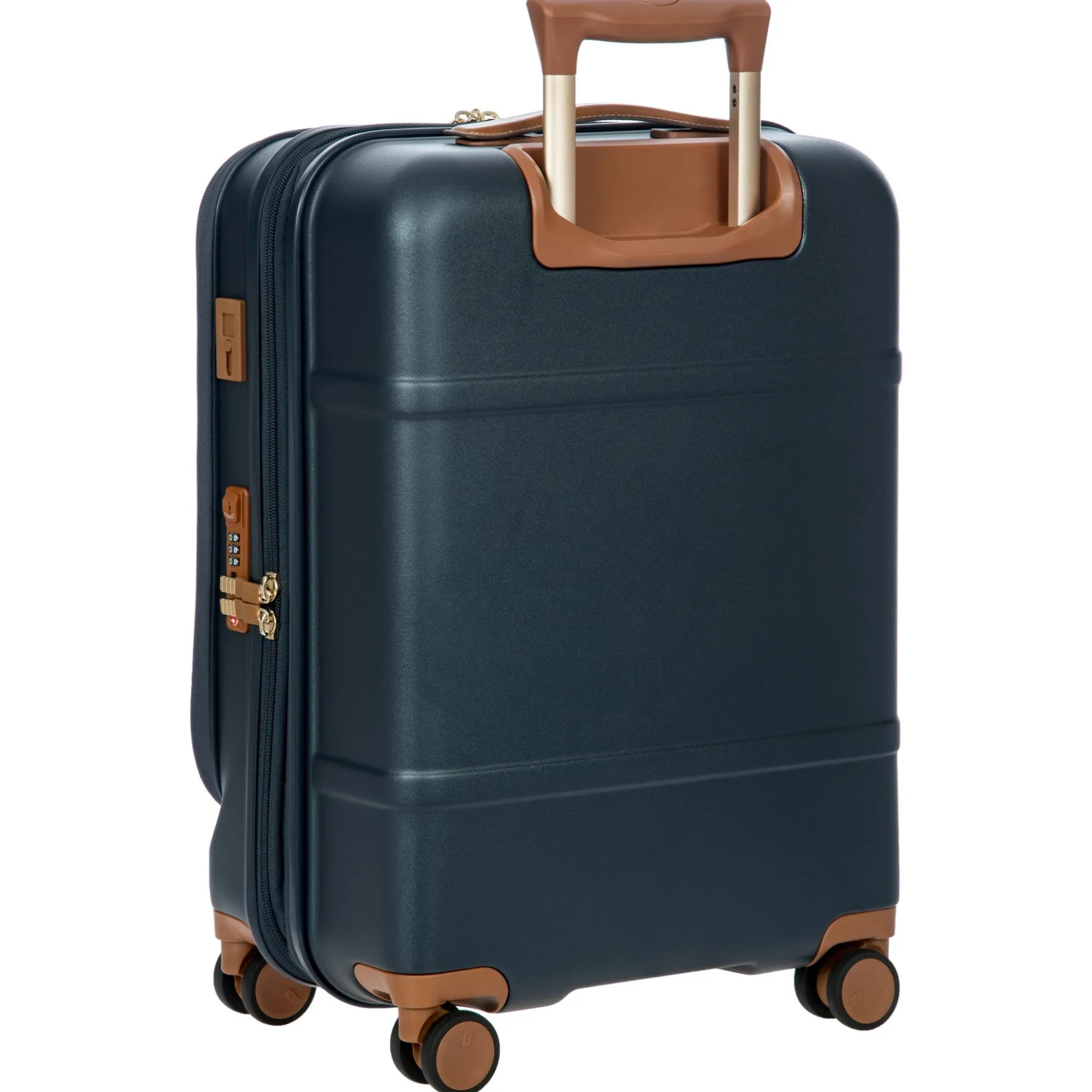 Bellagio - 4-Rollen-Kabinentrolley mit Vortasche 55 cm erw. recycelt (blue/tan)