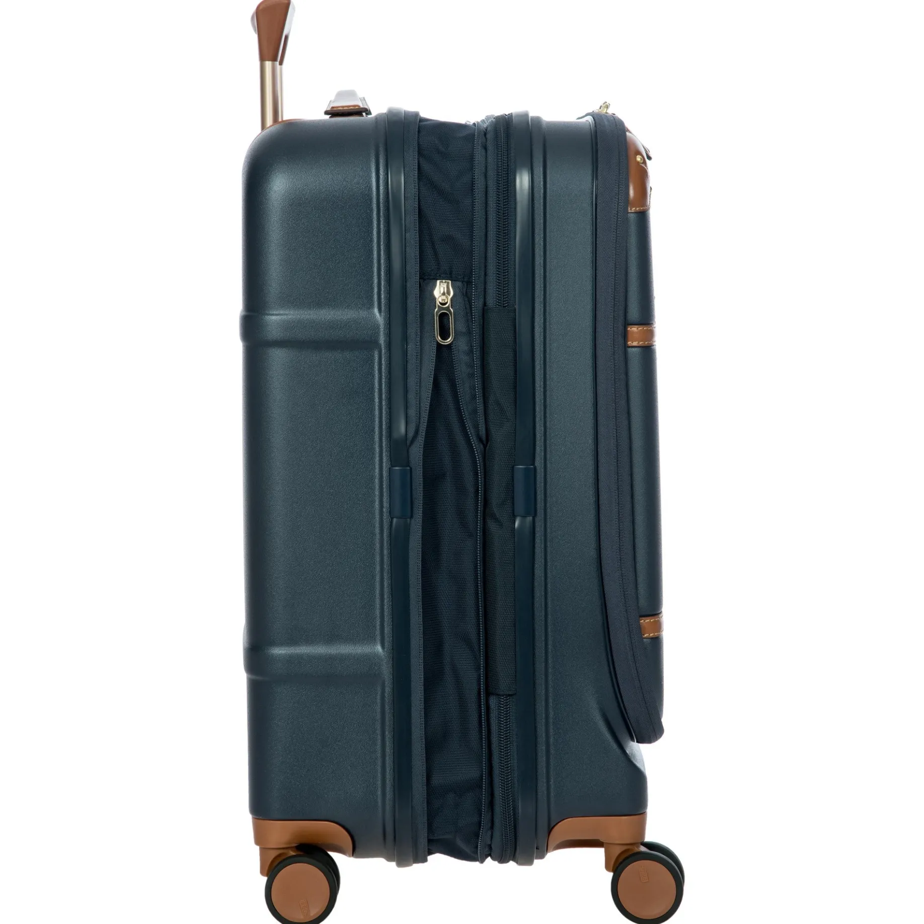 Bellagio - 4-Rollen-Kabinentrolley mit Vortasche 55 cm erw. recycelt (blue/tan)