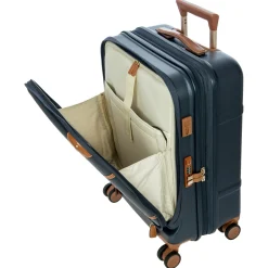 Bellagio - 4-Rollen-Kabinentrolley mit Vortasche 55 cm erw. recycelt (blue/tan)