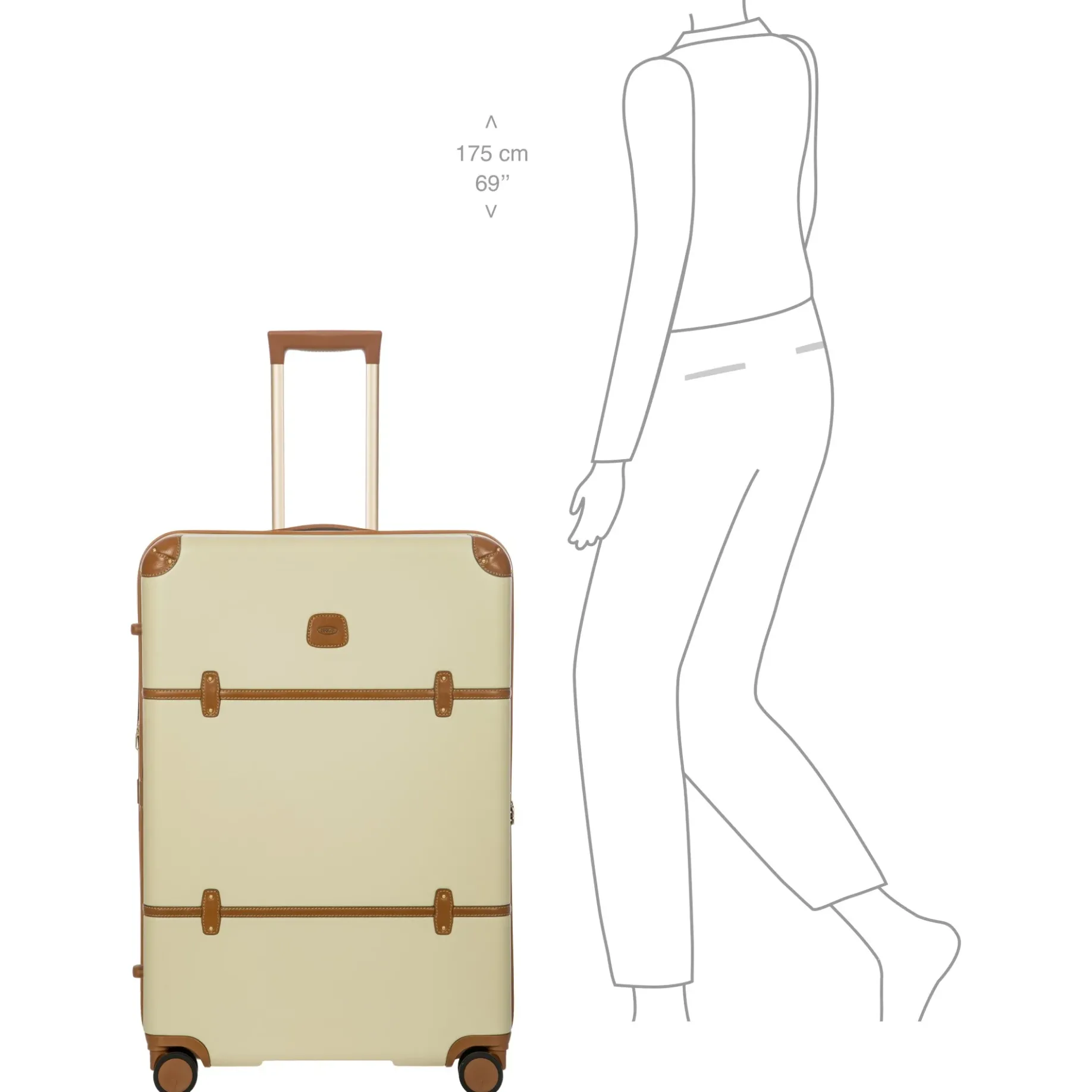 Bellagio - 4-Rollen-Trolley 76 cm erw. recycelt (cream)