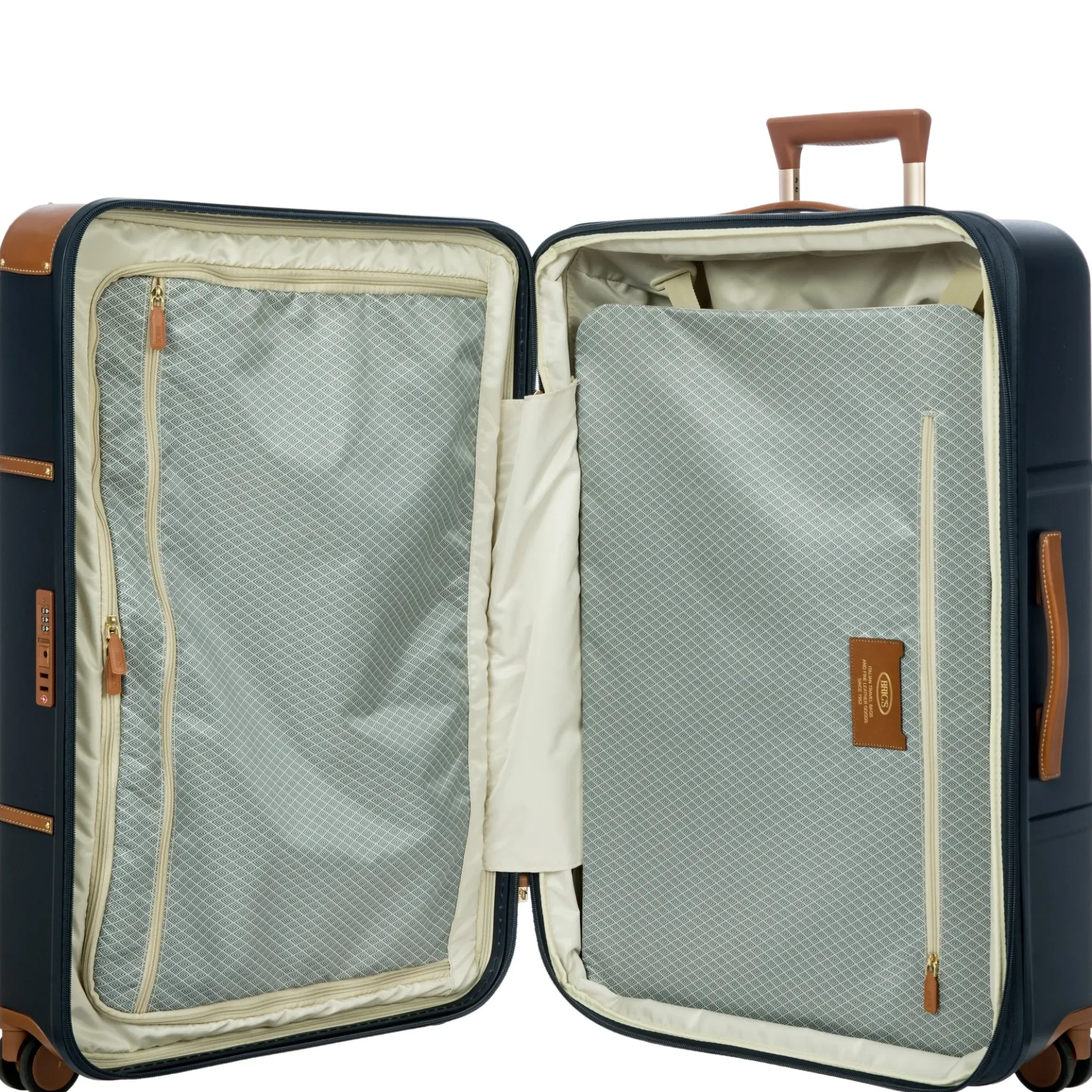Bellagio - 4-Rollen-Trolley 76 cm erw. recycelt (blue/tan)