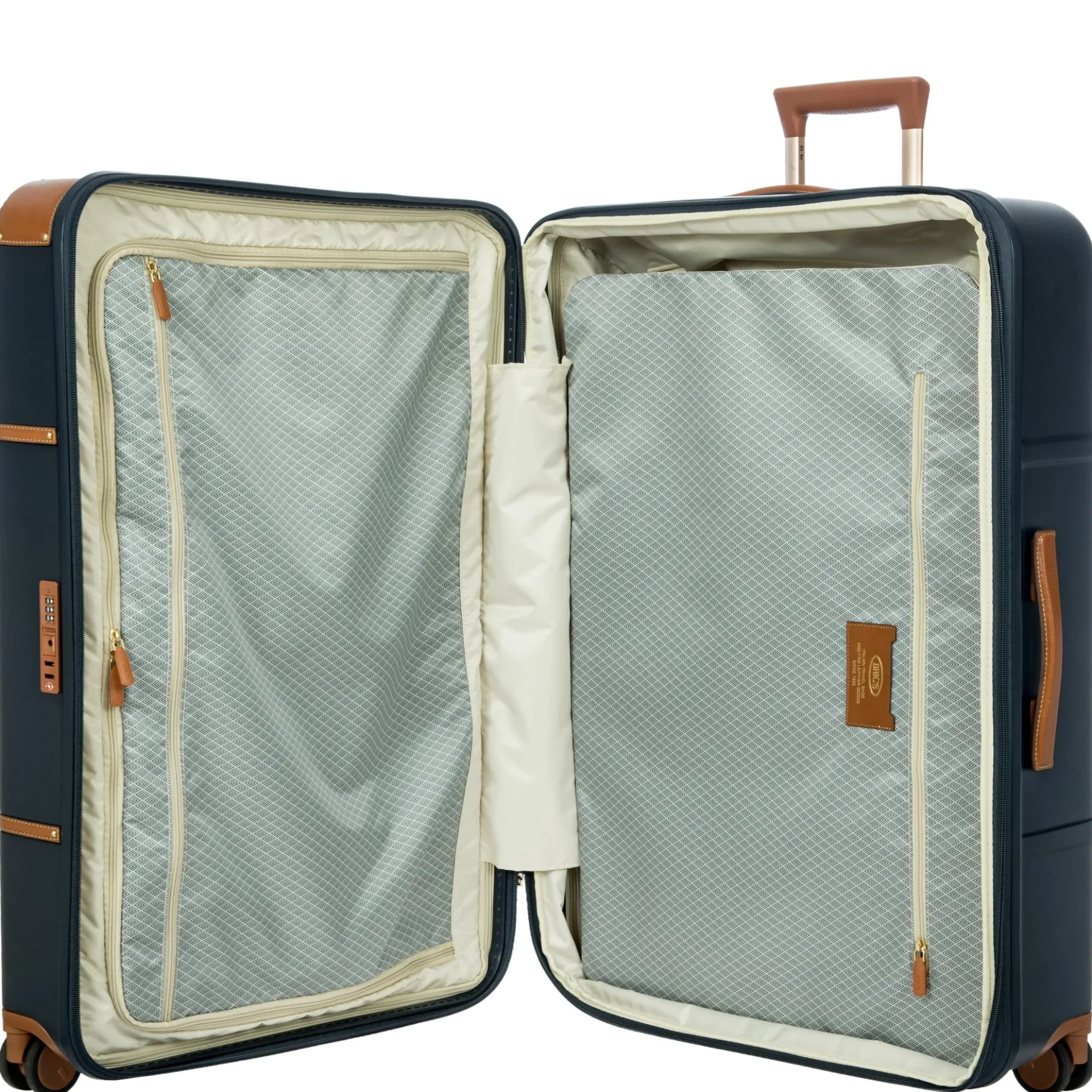 Bellagio - 4-Rollen-Trolley 82 cm erw. recycelt (blue/tan)