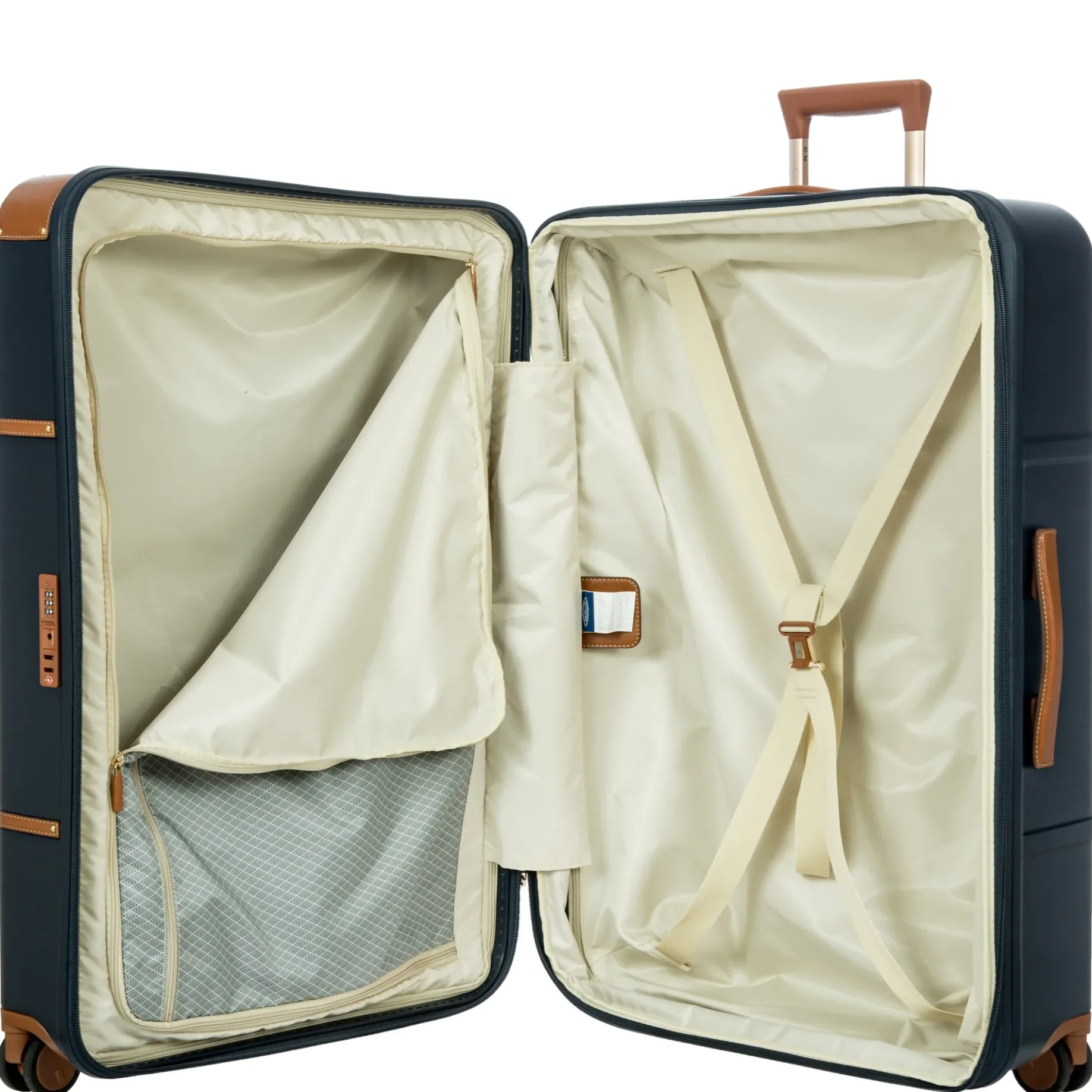 Bellagio - 4-Rollen-Trolley 82 cm erw. recycelt (blue/tan)