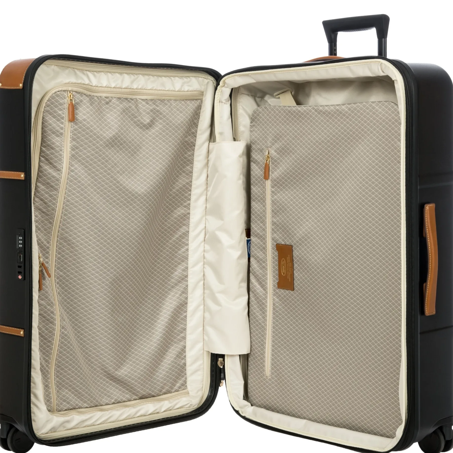 Bellagio - 4-Rollen-Trolley 76 cm erw. recycelt (black/tan)
