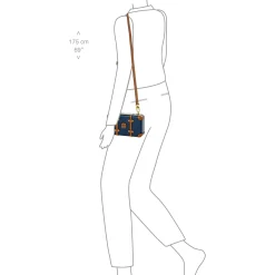 Bellagio - Umhängetasche 20 cm recycelt (blue/tan)