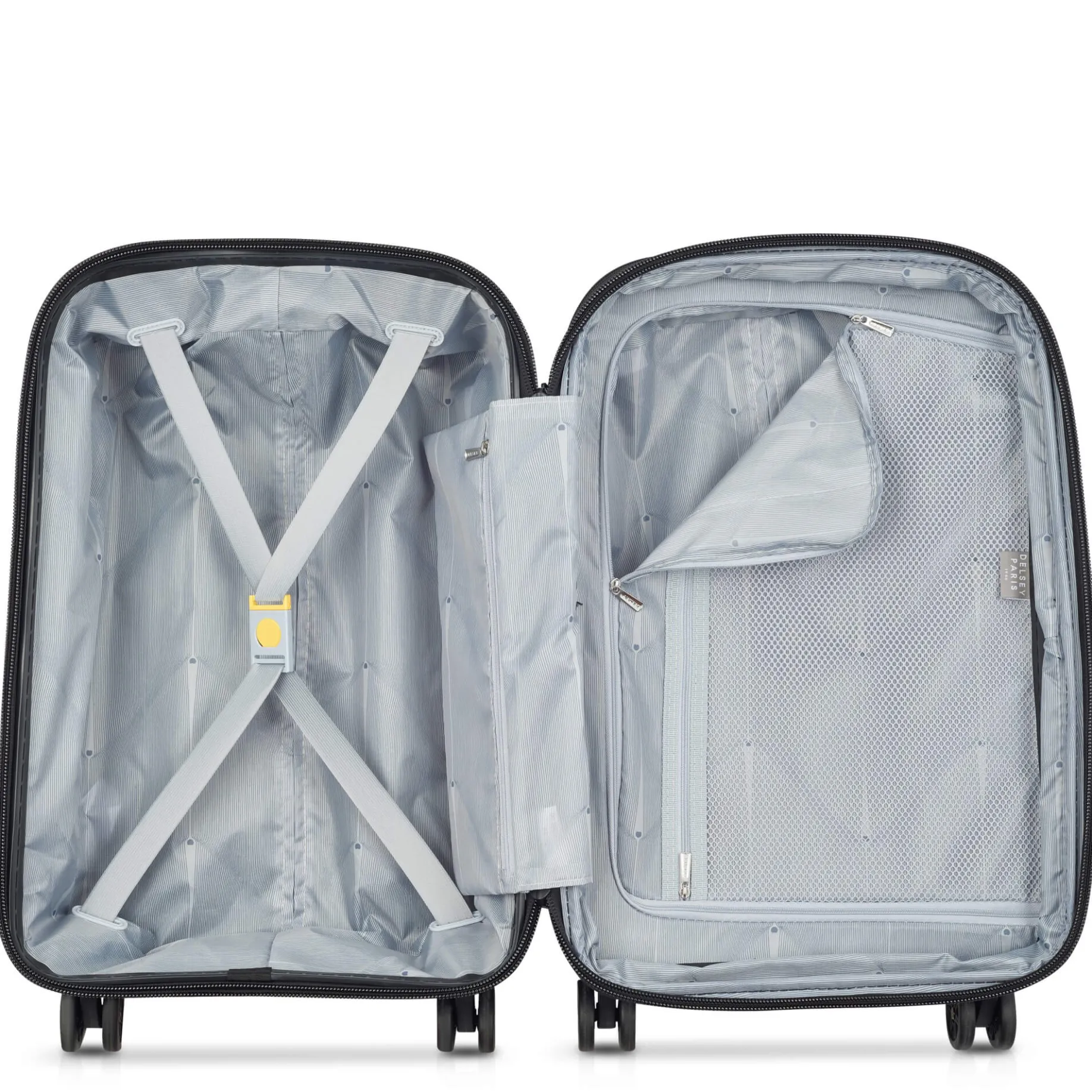 Belmont Plus - 4-Rollen-Kabinentrolley recycelt 55 cm erw. (schwarz)