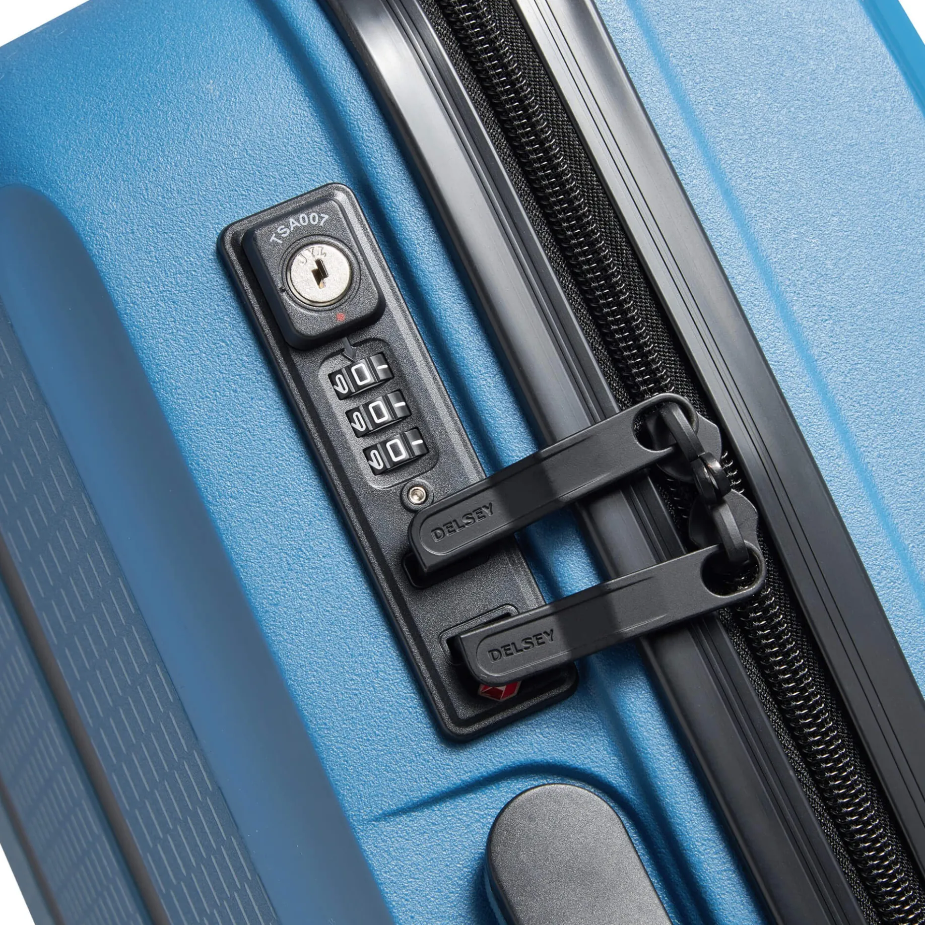 Belmont Plus Slim Line - 4-Rollen-Kabinentrolley recycelt 55 cm (zink blau)