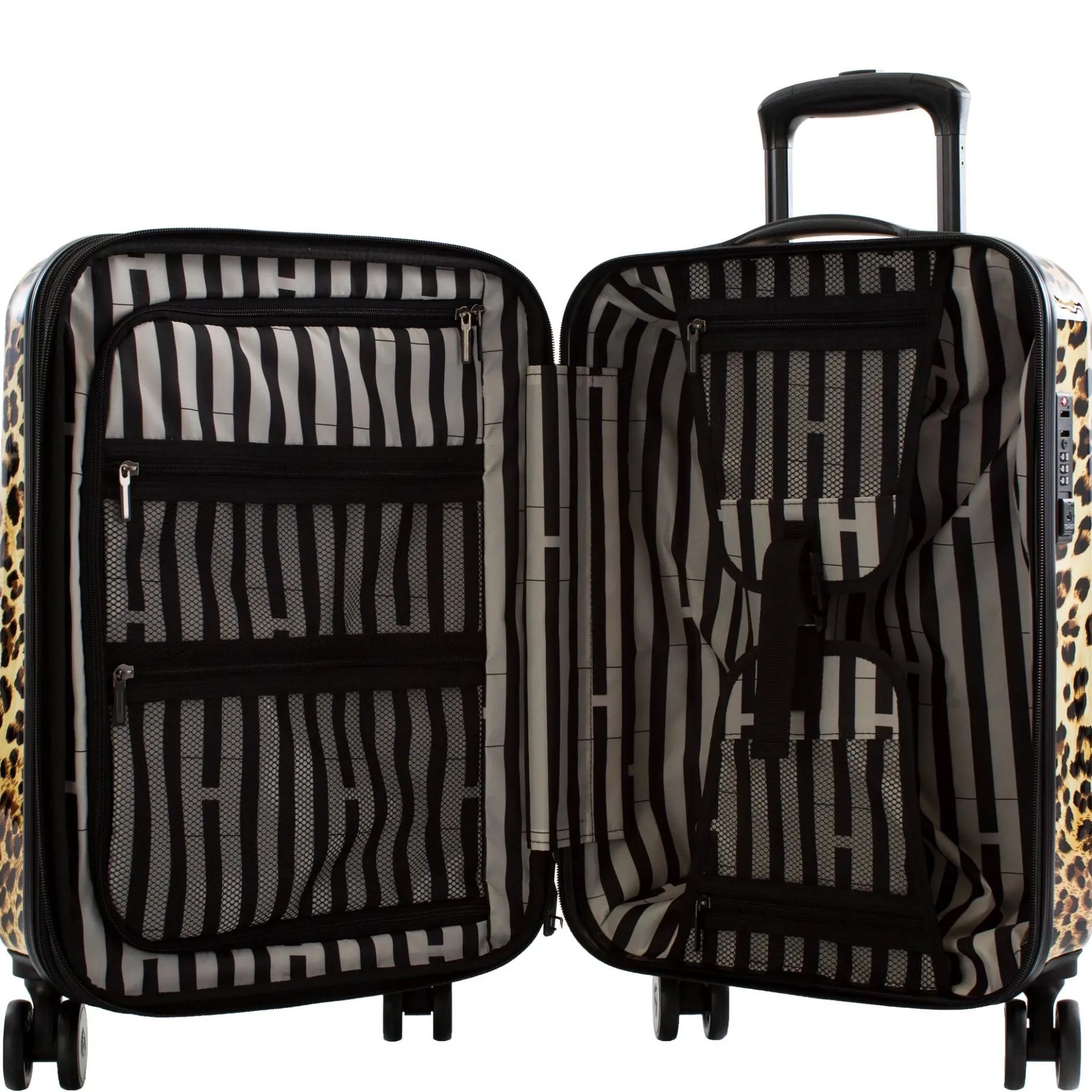 Brown Leopard - 4-Rollen-Kabinentrolley S 53 cm erw. (brown leopard)