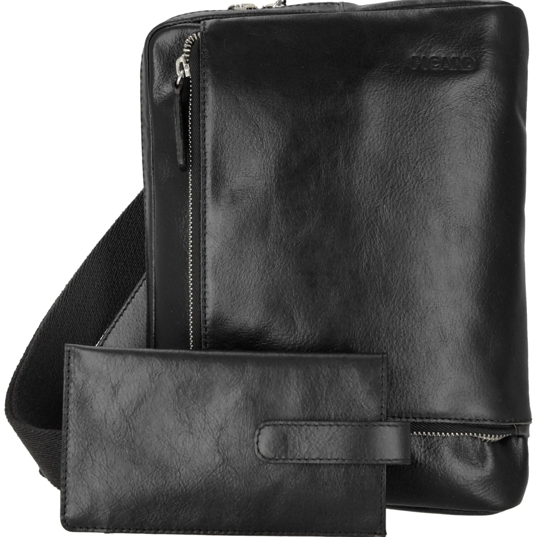 Buddy - Umhängetasche 27 cm Büffelleder (black)