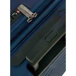 BY Ulisse - 4-Rollen-Kabinentrolley mit Vortasche 55 cm erw. USB (oceano)