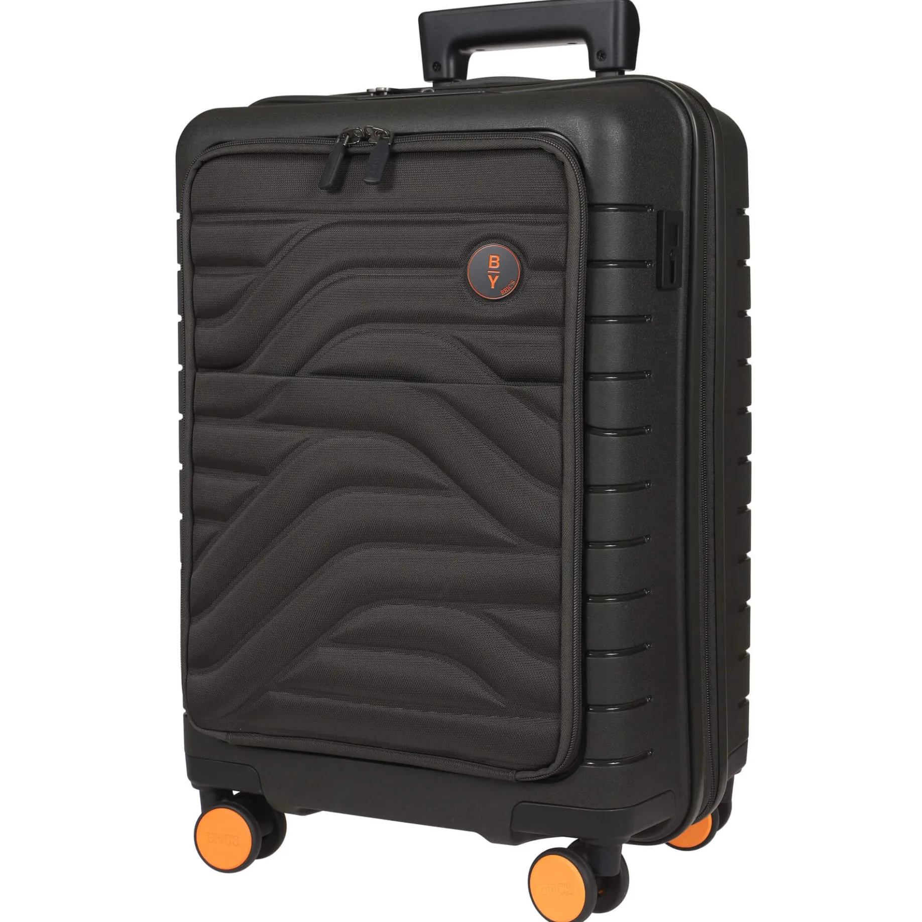 BY Ulisse - 4-Rollen-Kabinentrolley mit Vortasche 55 cm erw. USB (olive)