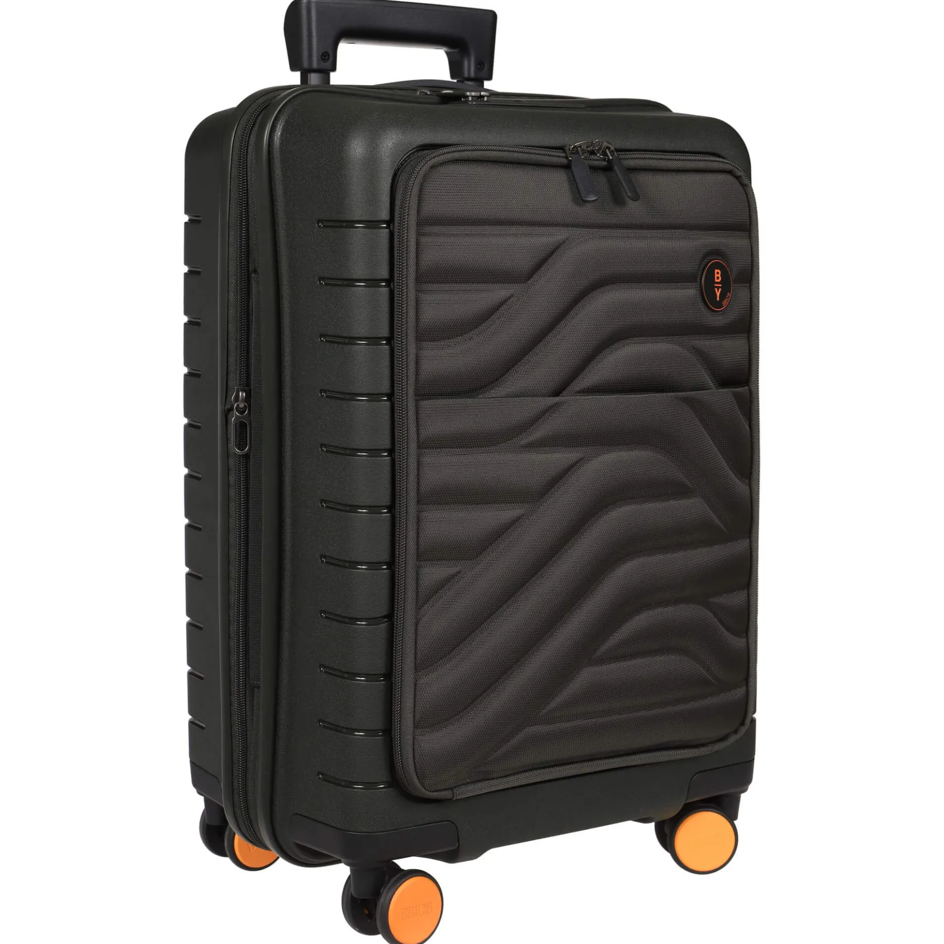 BY Ulisse - 4-Rollen-Kabinentrolley mit Vortasche 55 cm erw. USB (olive)