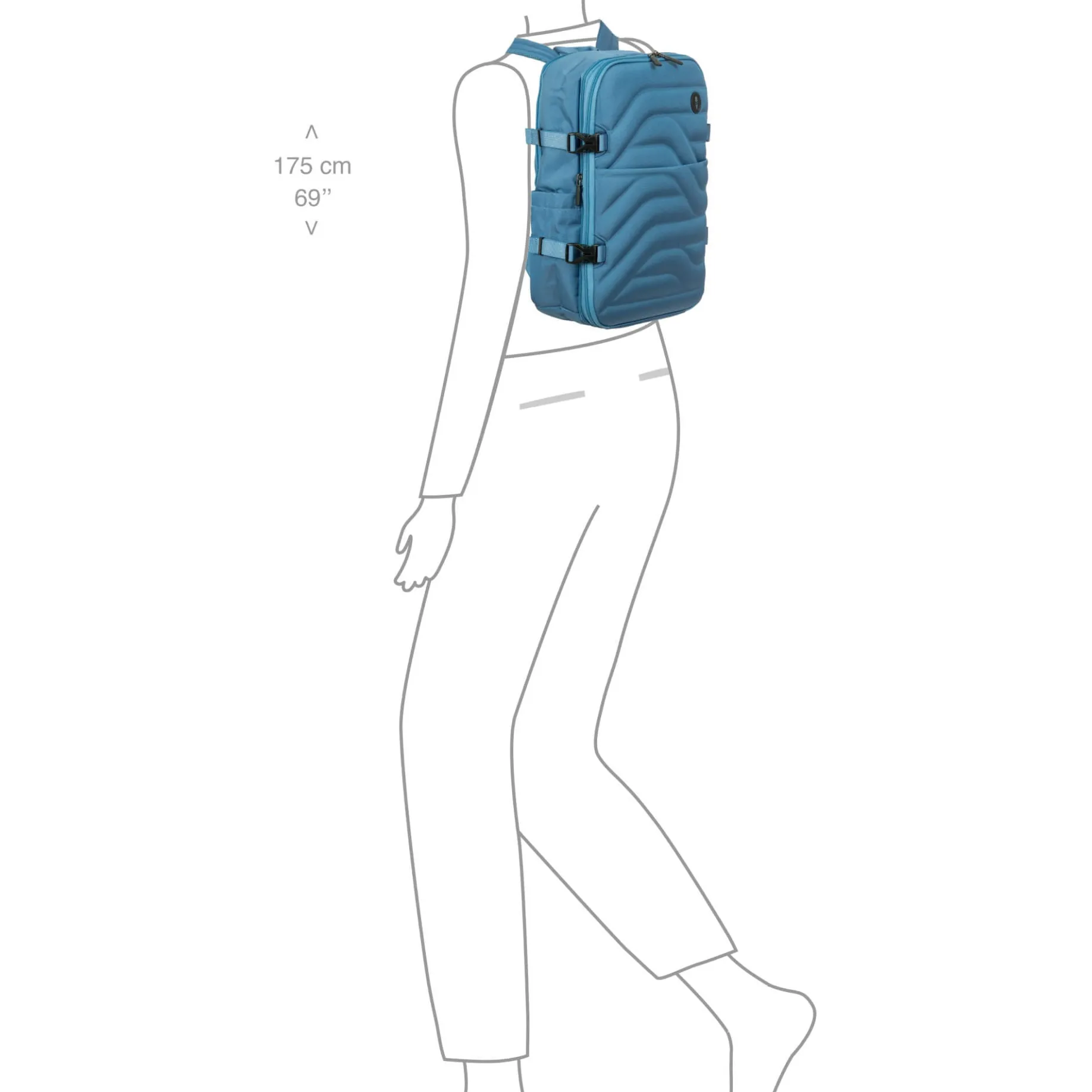 BY Ulisse Soft - Reiserucksack 15" 42 cm erw. (avio)