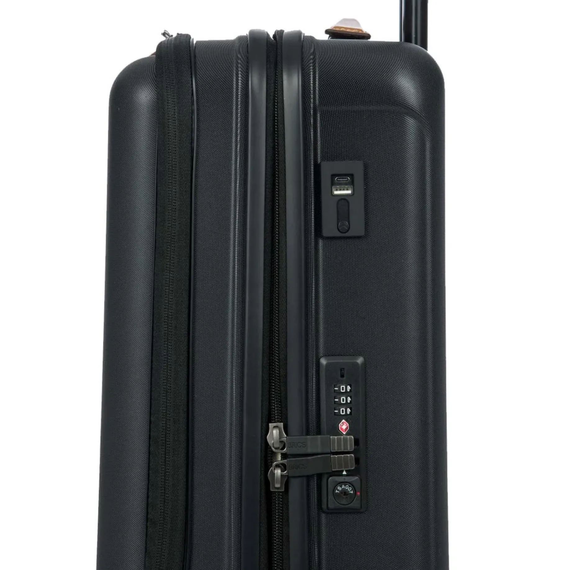 Capri - 4-Rollen-Kabinentrolley mit Vortasche 55 cm (black)