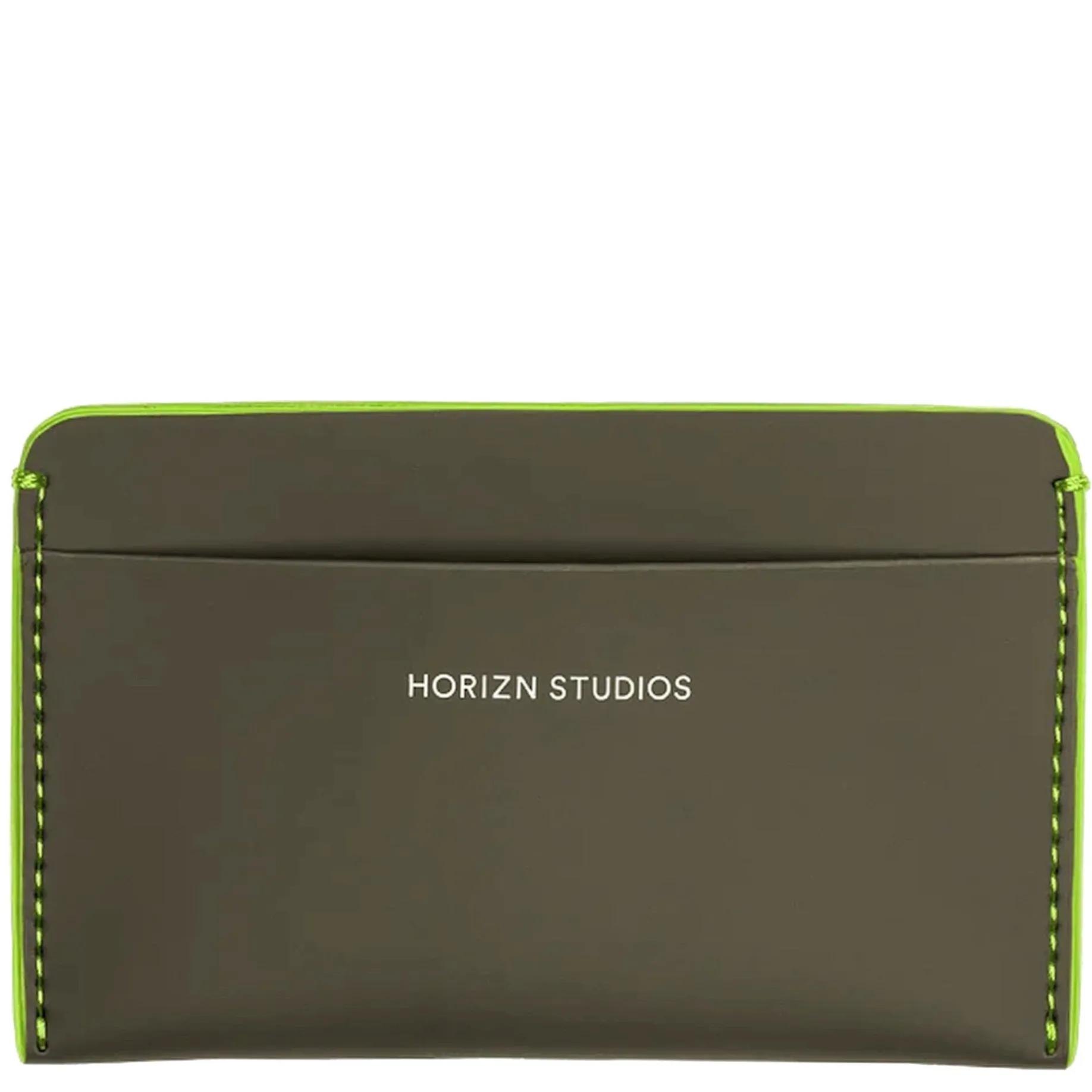 Card Holder - Visitenkartenetui 9 cm (dark olive/neon green)