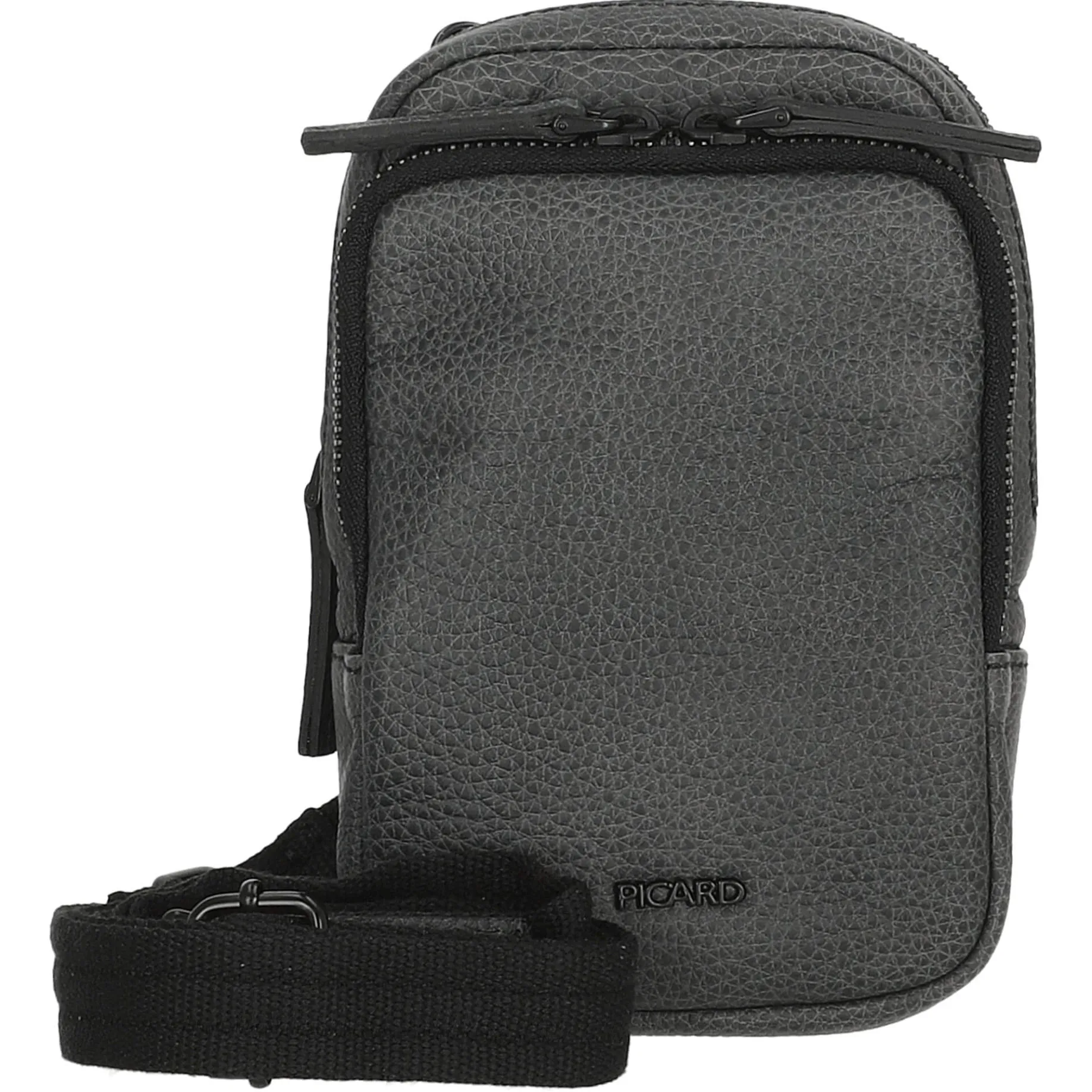 Casual - Umhängetasche 19 cm Rindleder (black)