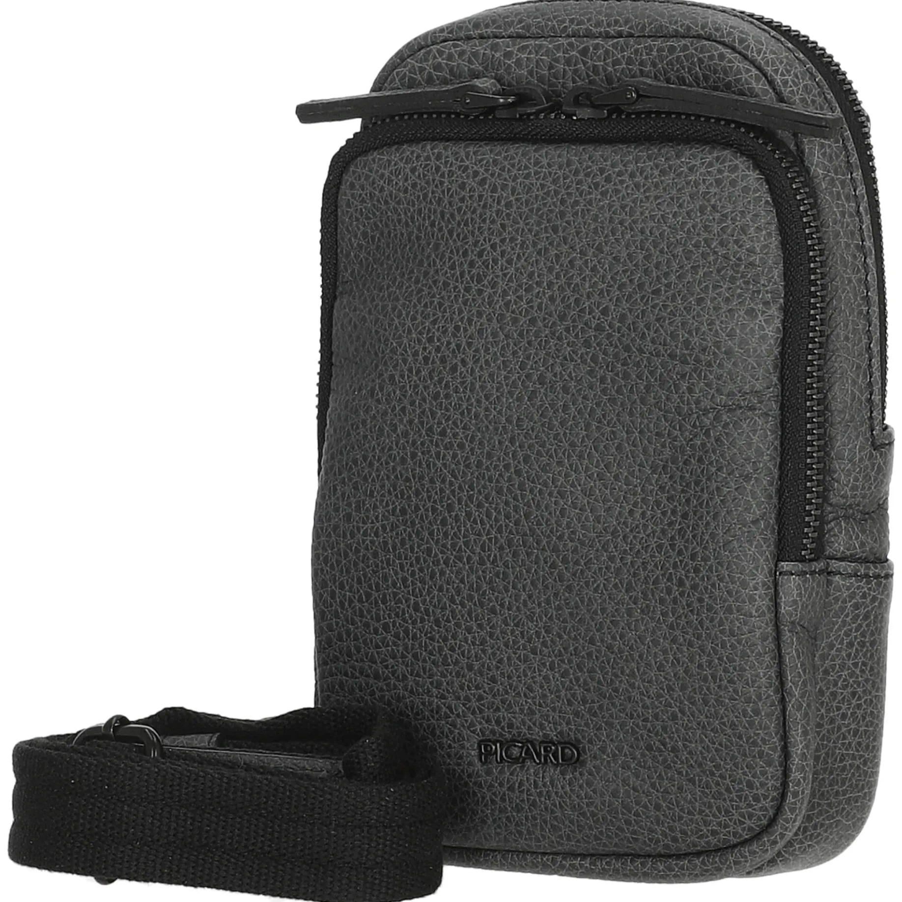 Casual - Umhängetasche 19 cm Rindleder (black)