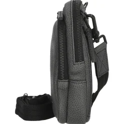 Casual - Umhängetasche 19 cm Rindleder (black)