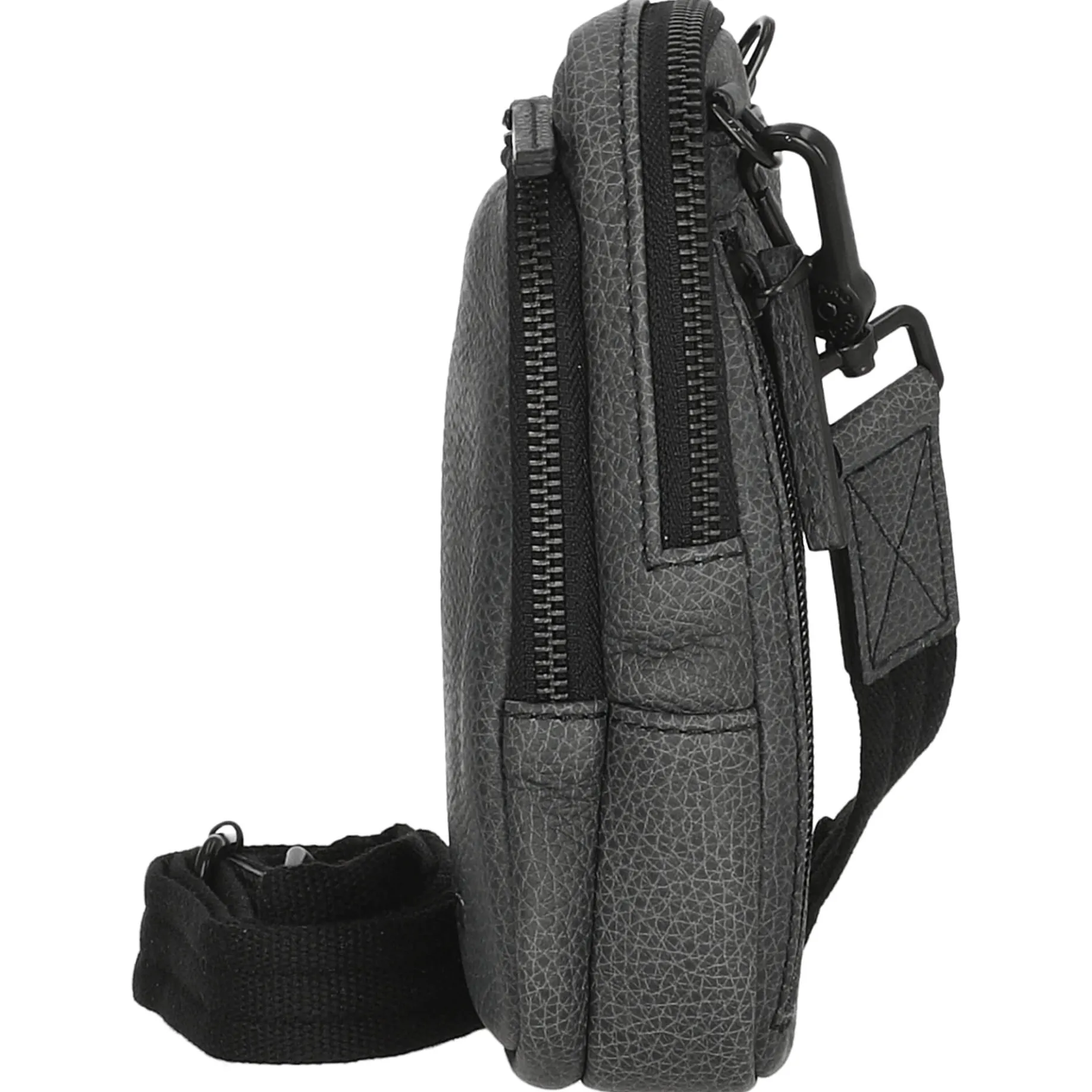 Casual - Umhängetasche 19 cm Rindleder (black)