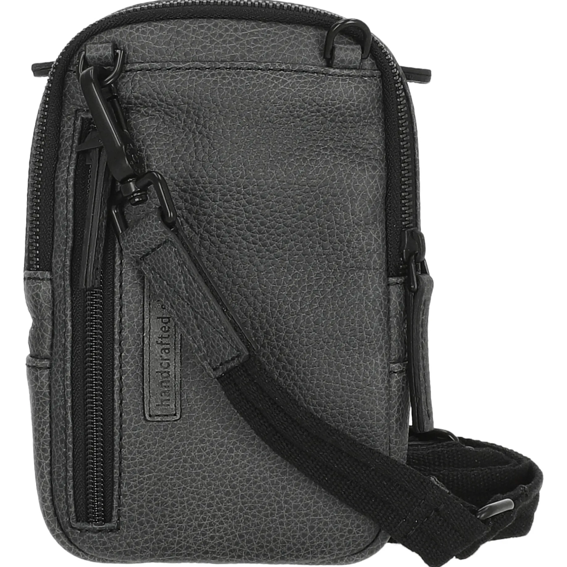 Casual - Umhängetasche 19 cm Rindleder (black)